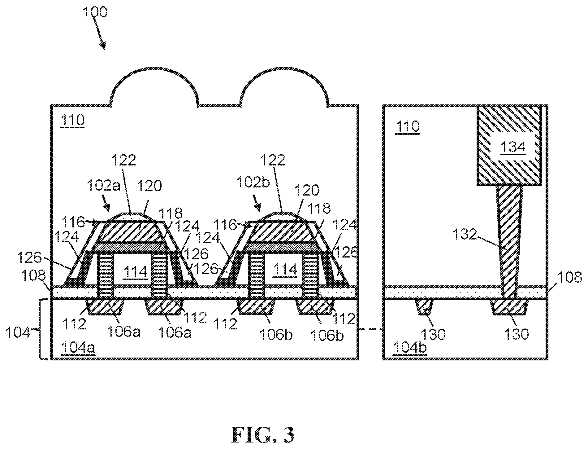 Patent US12588428 Figure 3 – Structure and method for memory element to confine metal with spacer