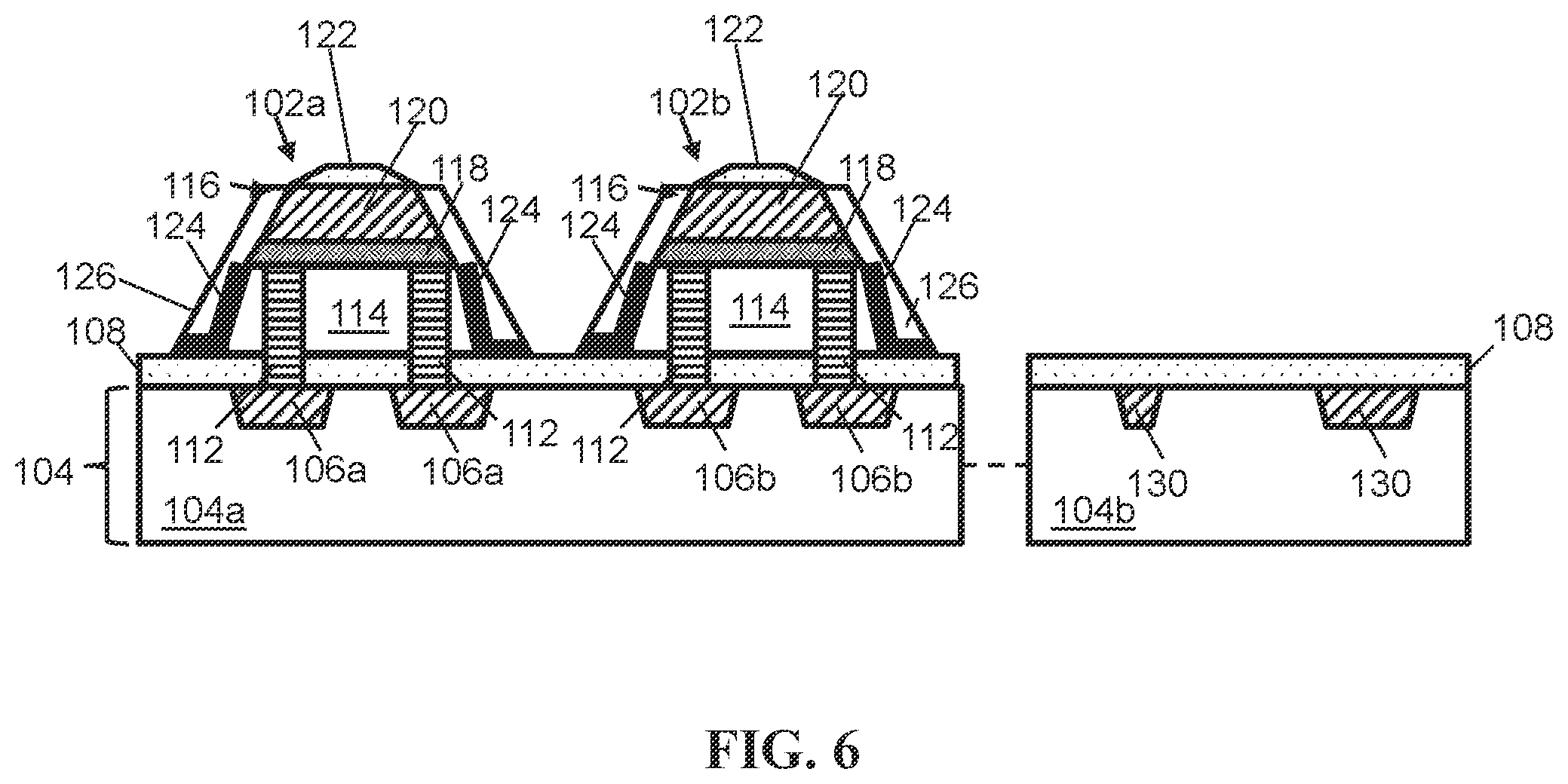 Patent US12588428 Figure 6 – Structure and method for memory element to confine metal with spacer