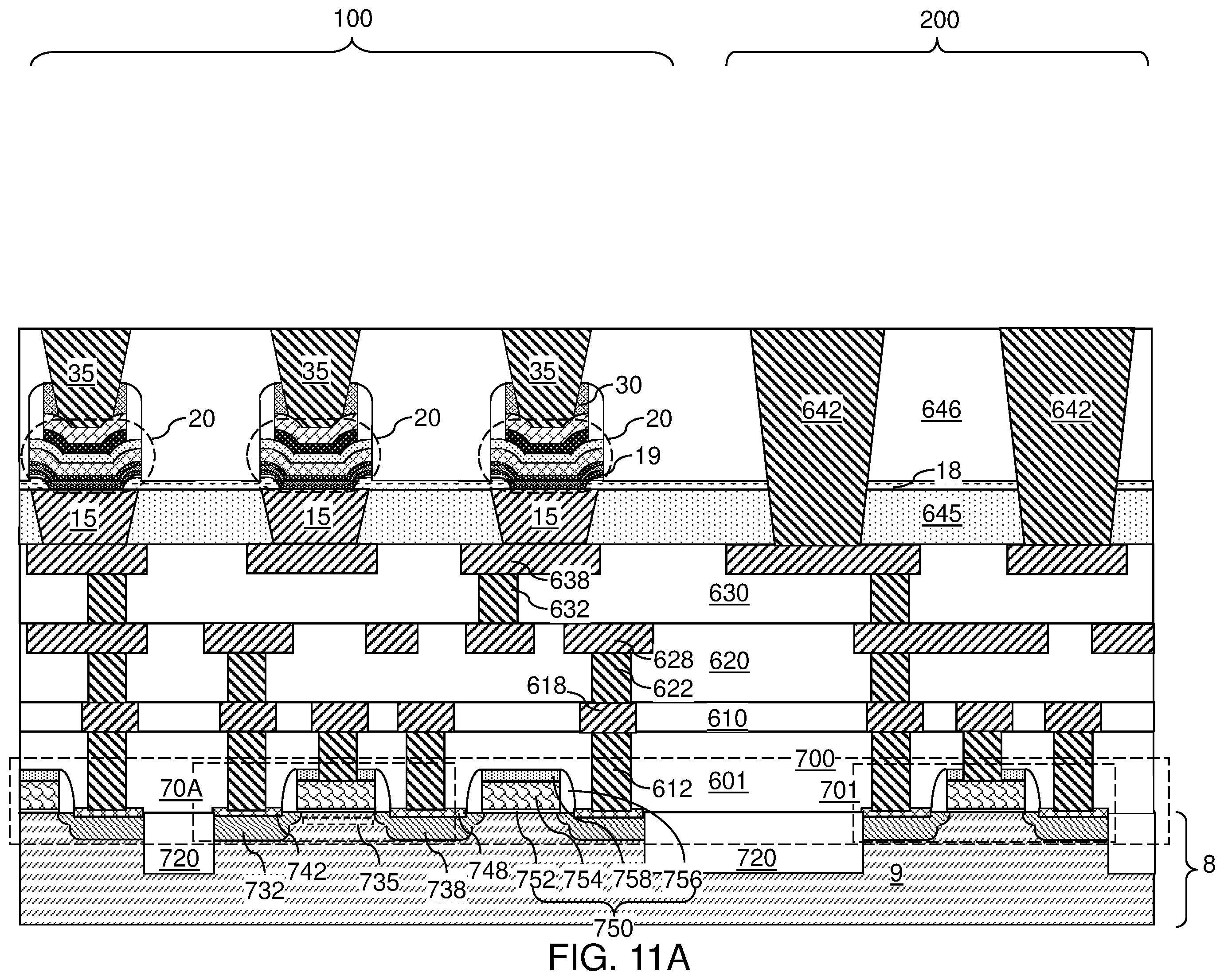 Patent US12588429 Figure 15 – Resistive memory device including a silicon oxide base spacer and methods for forming the same