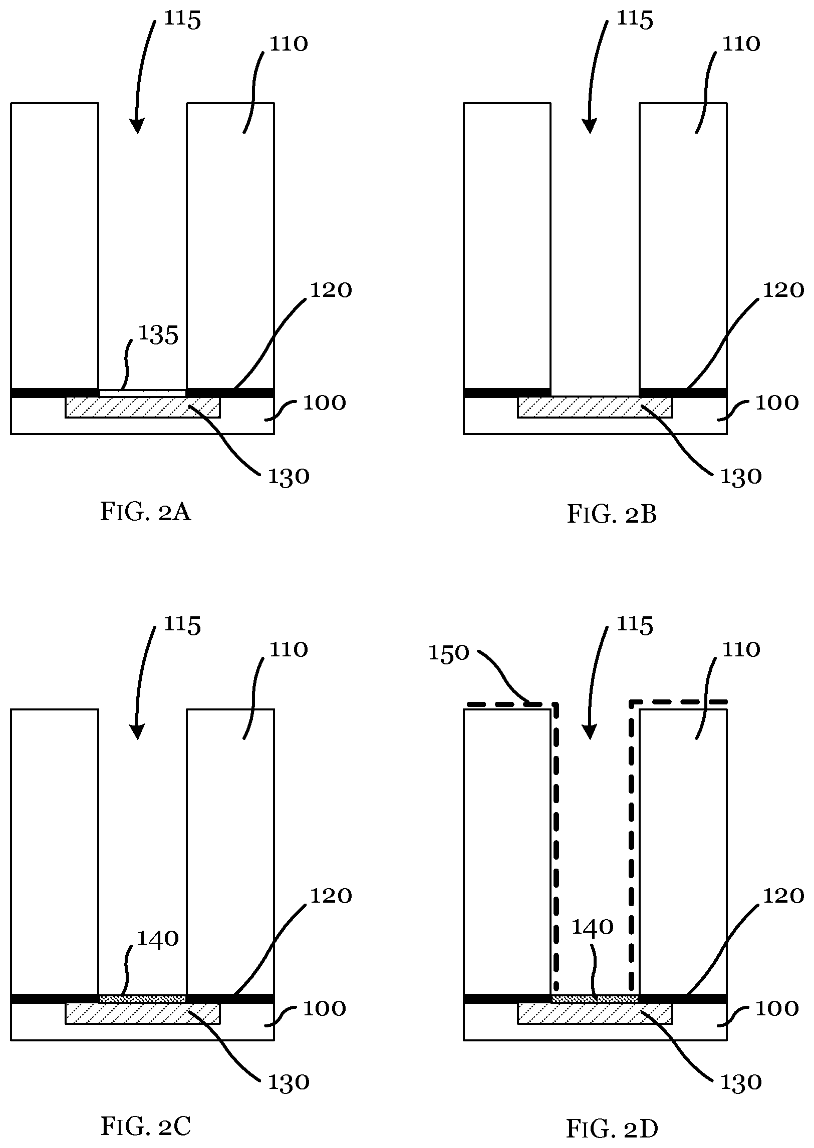 Patent US12588435 Figure 2 – Selective inhibition for selective metal deposition