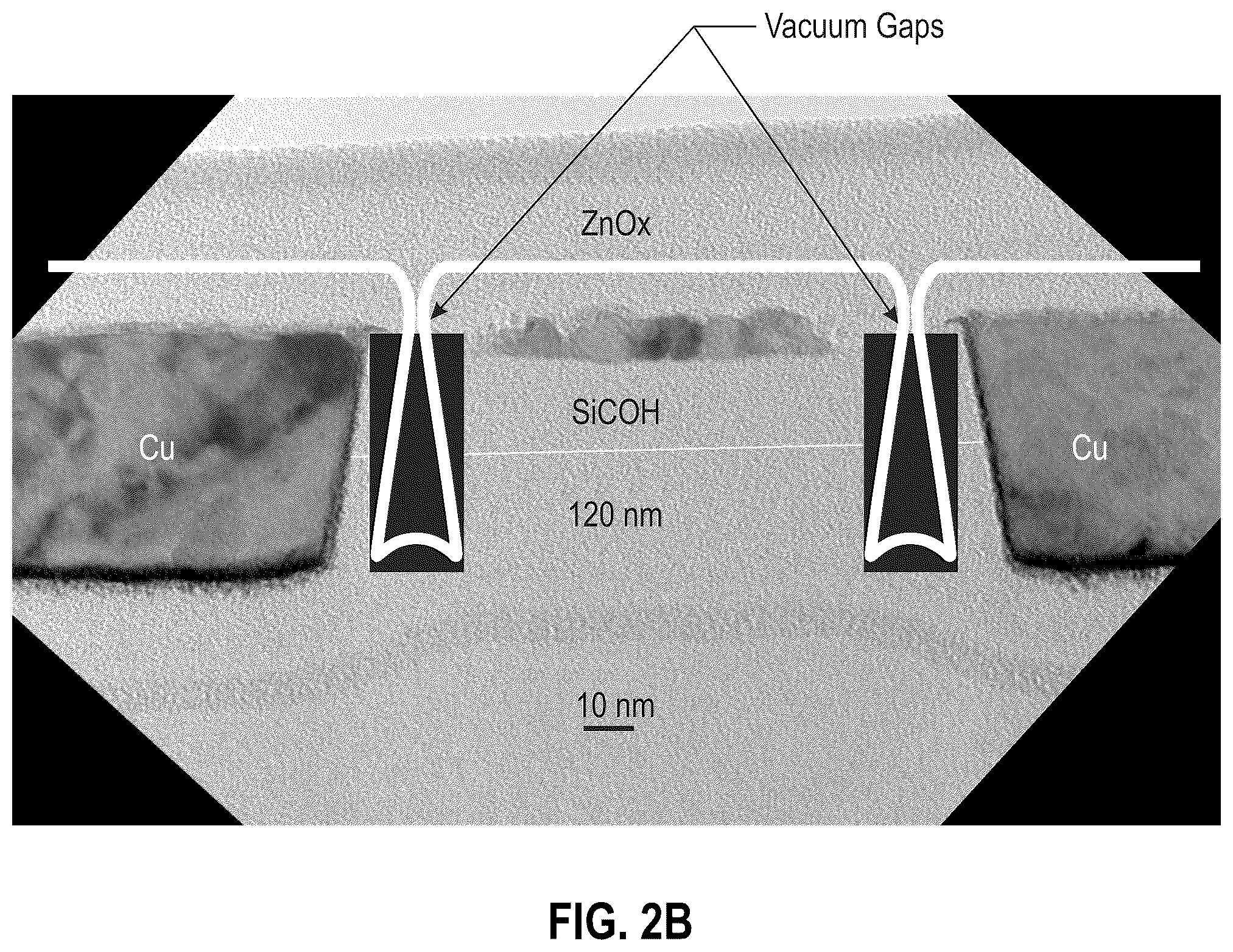 Patent US12588436 Figure 4 – Area selective deposition of hardmasks for vacuum gap formation