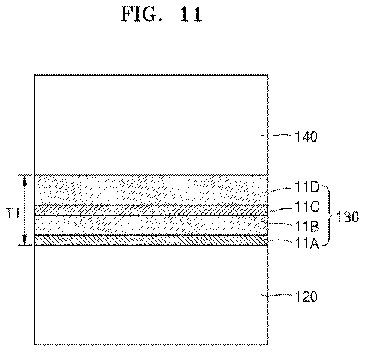 Patent US12588438 Figure 11 – Layer structures including dielectric layer, methods of manufacturing dielectric layer, electronic device including dielectric layer, and electronic apparatus including electronic device
