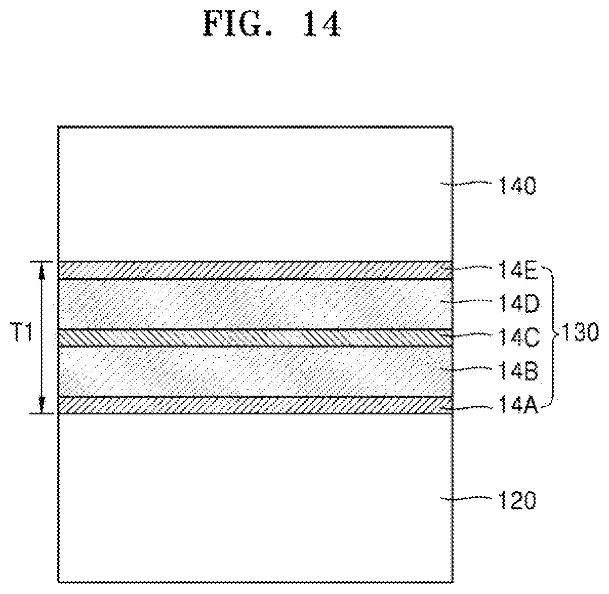 Patent US12588438 Figure 14 – Layer structures including dielectric layer, methods of manufacturing dielectric layer, electronic device including dielectric layer, and electronic apparatus including electronic device