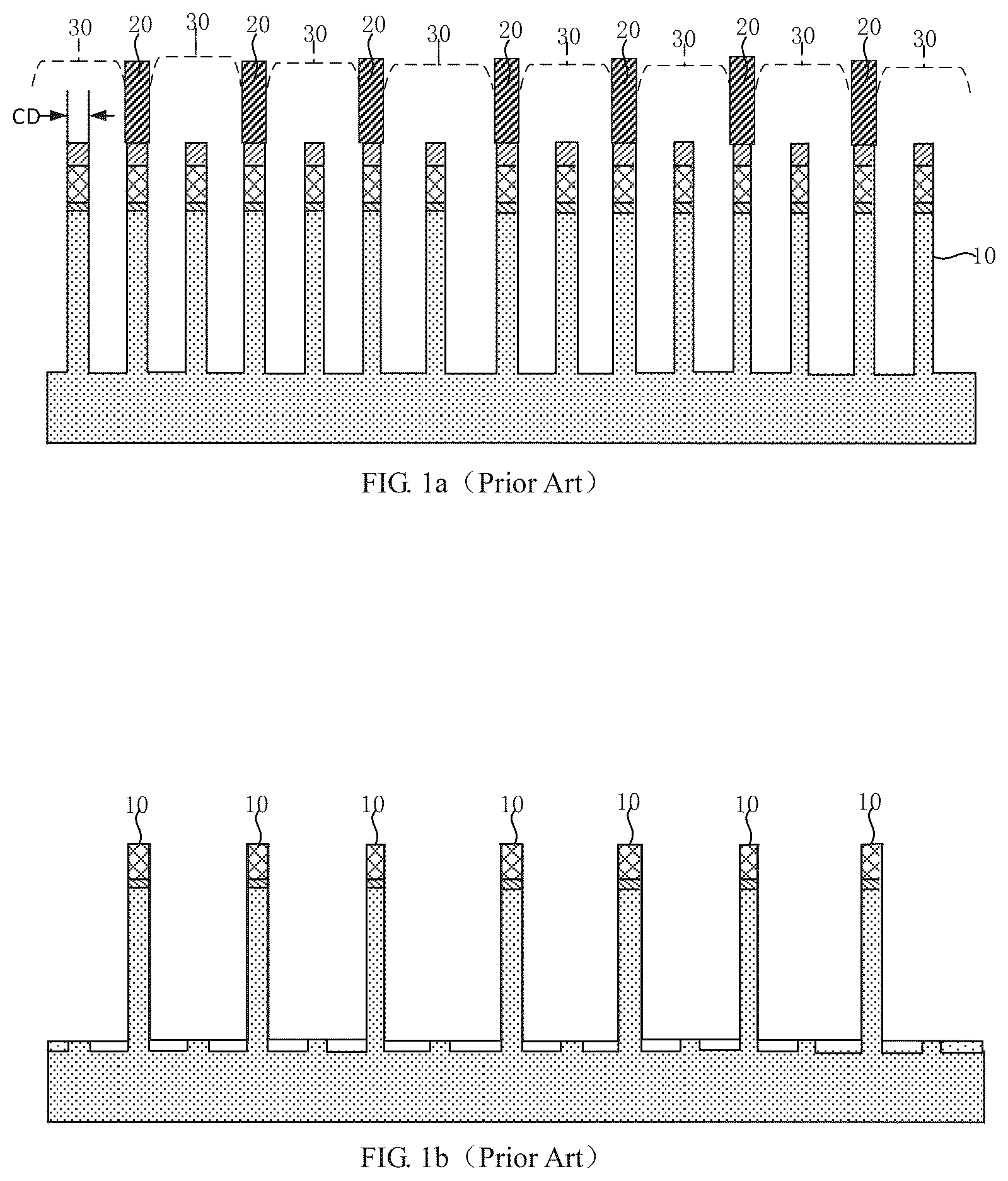 Patent US12588449 Figure 1 – Semiconductor fin structure cut process