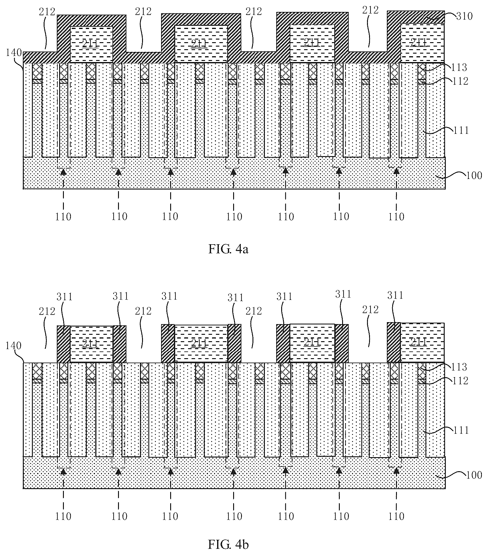 Patent US12588449 Figure 5 – Semiconductor fin structure cut process