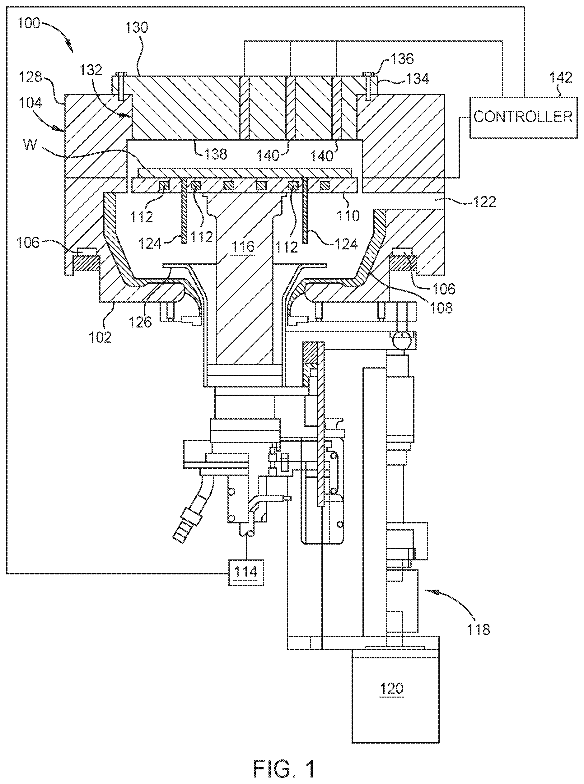 Patent US12588456 Figure 1 – Reflector plate for substrate processing