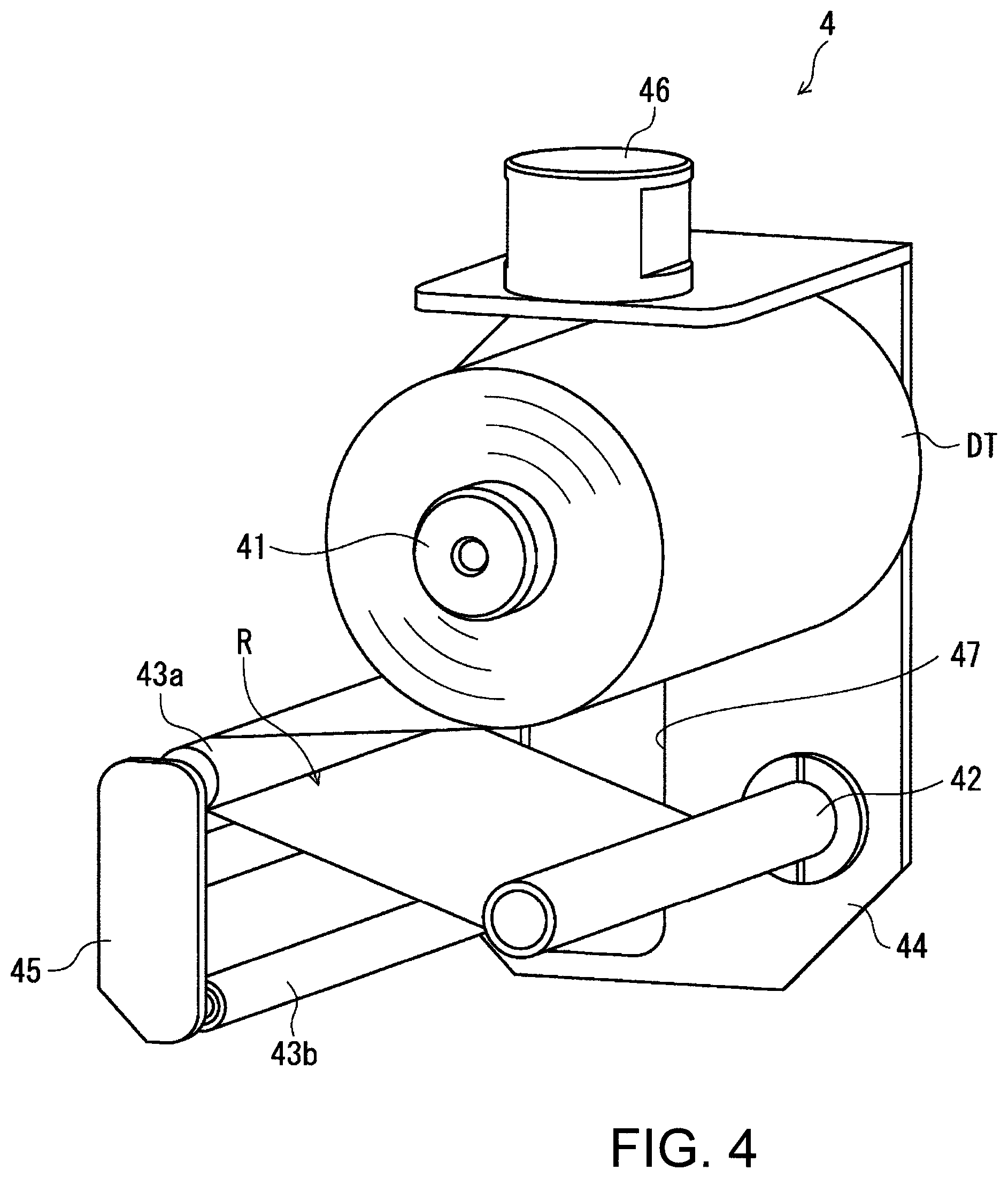 Patent US12588458 Figure 4 – Tape affixing apparatus and tape magazine