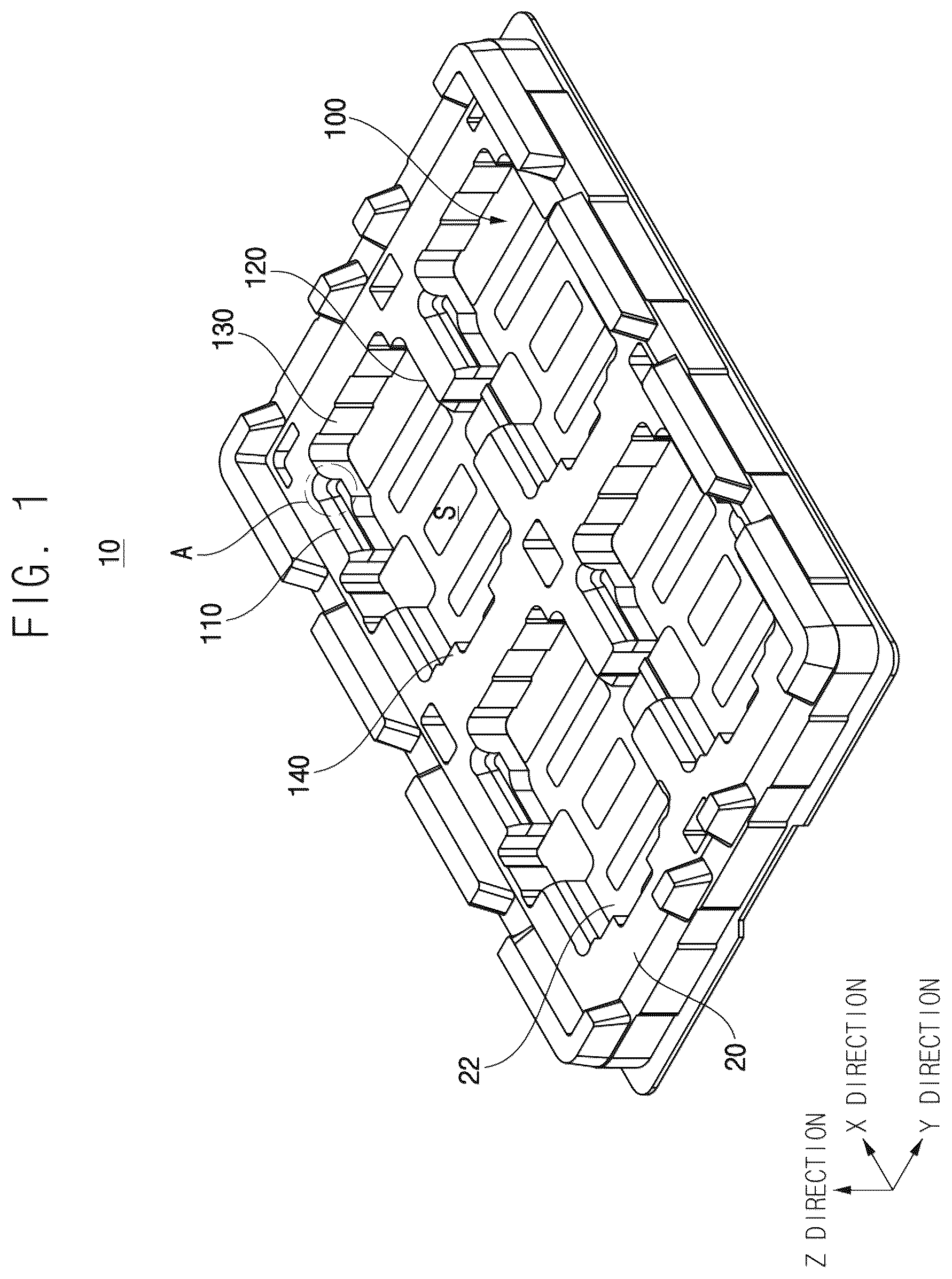 Patent US12588464 Figure 1 – Module tray for semiconductor device