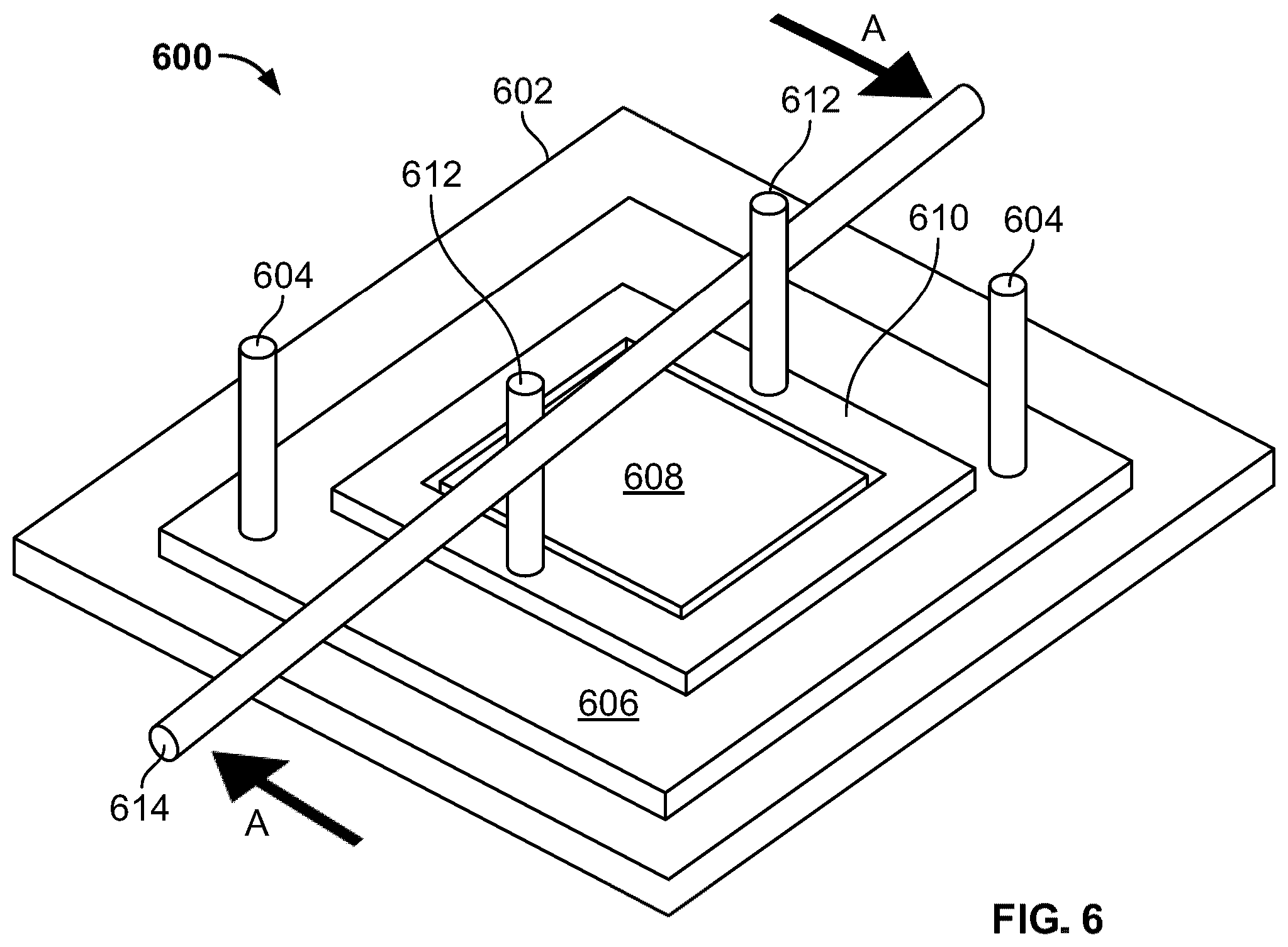 Patent US12588470 Figure 5 – Methods for assembling stacked substrate packages including dies, laminated base substrates, and dielectric build-up substrates
