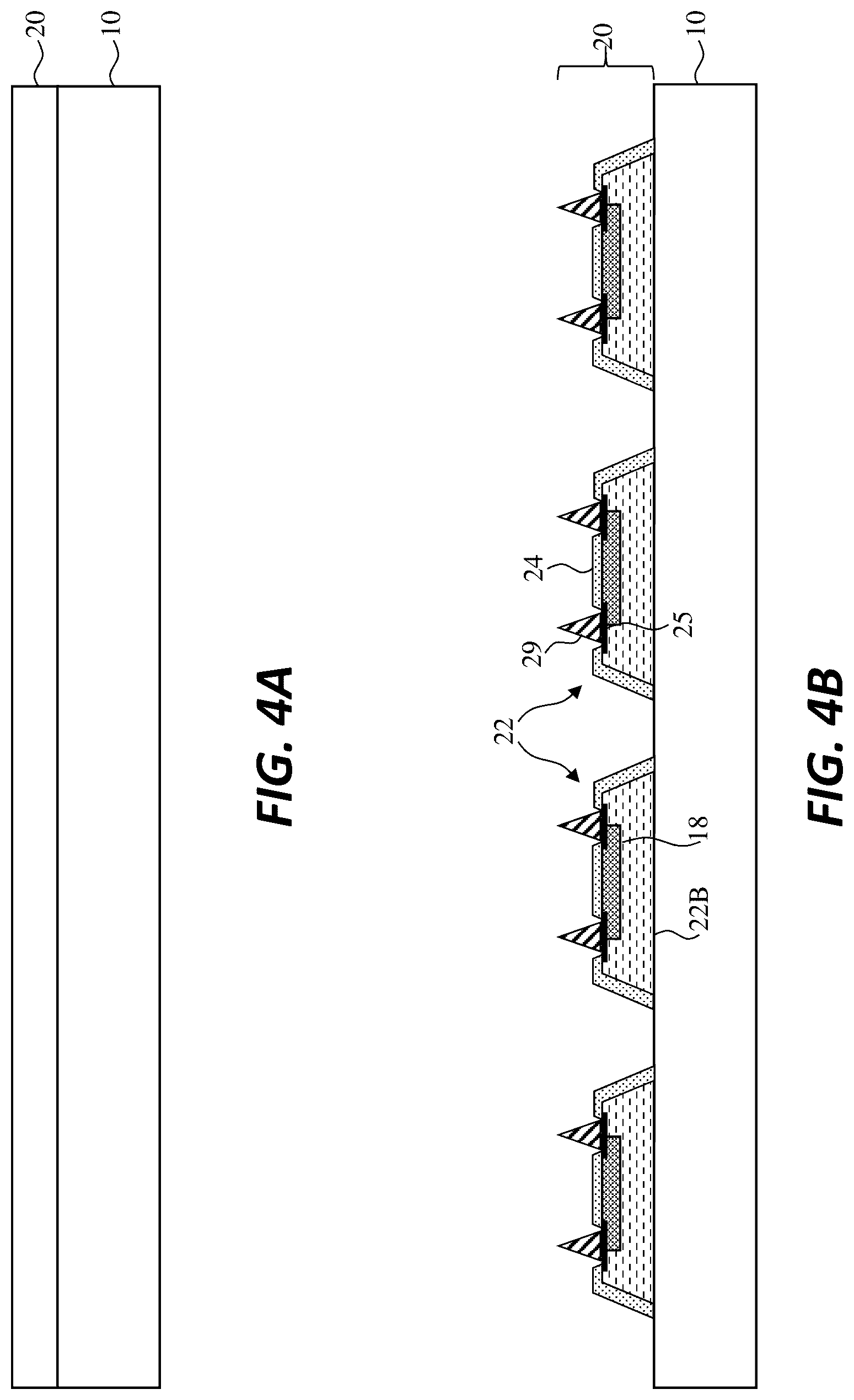 Patent US12588471 Figure 5 – Micro-device substrate structures with posts and indentations