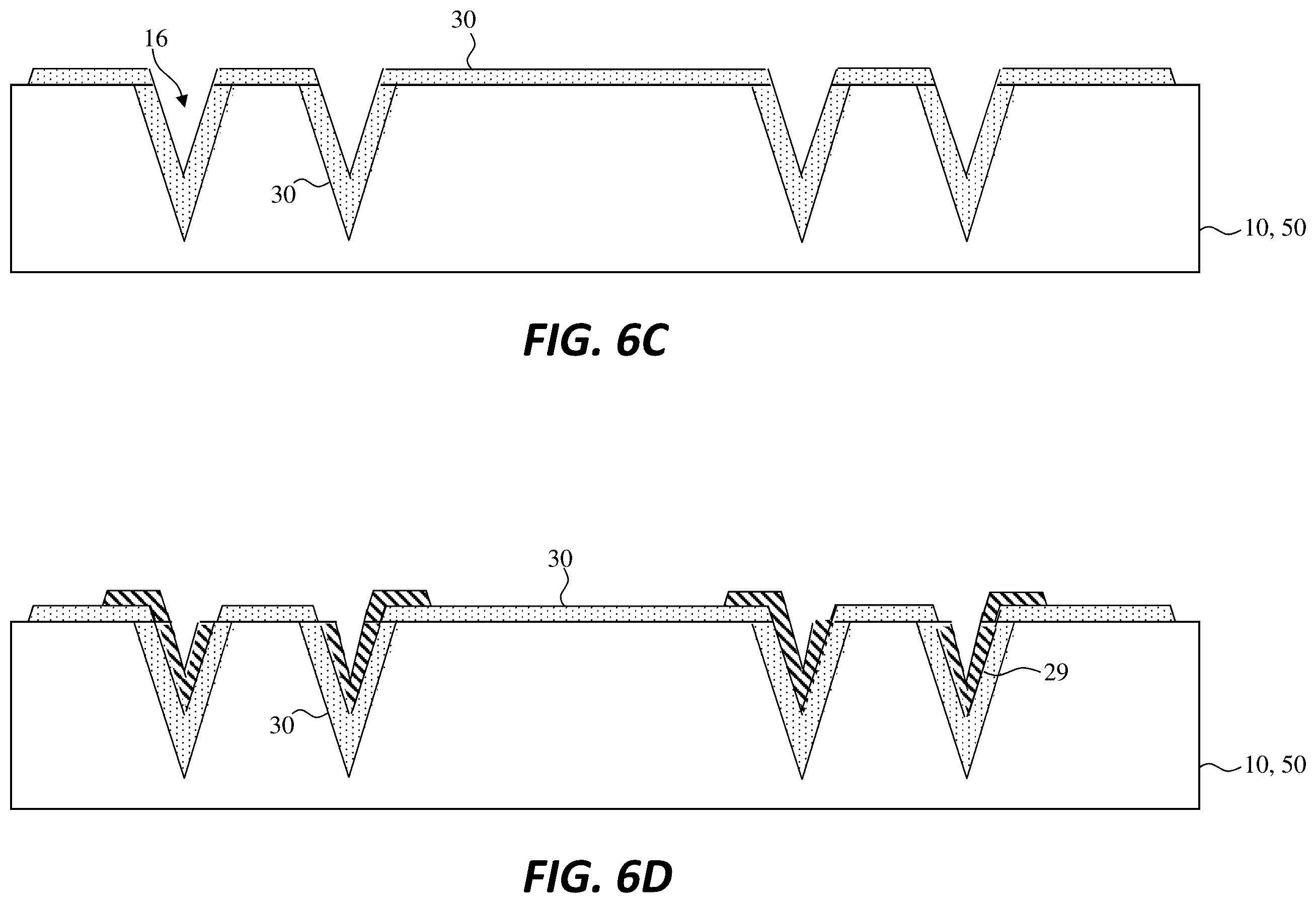 Patent US12588471 Figure 13 – Micro-device substrate structures with posts and indentations