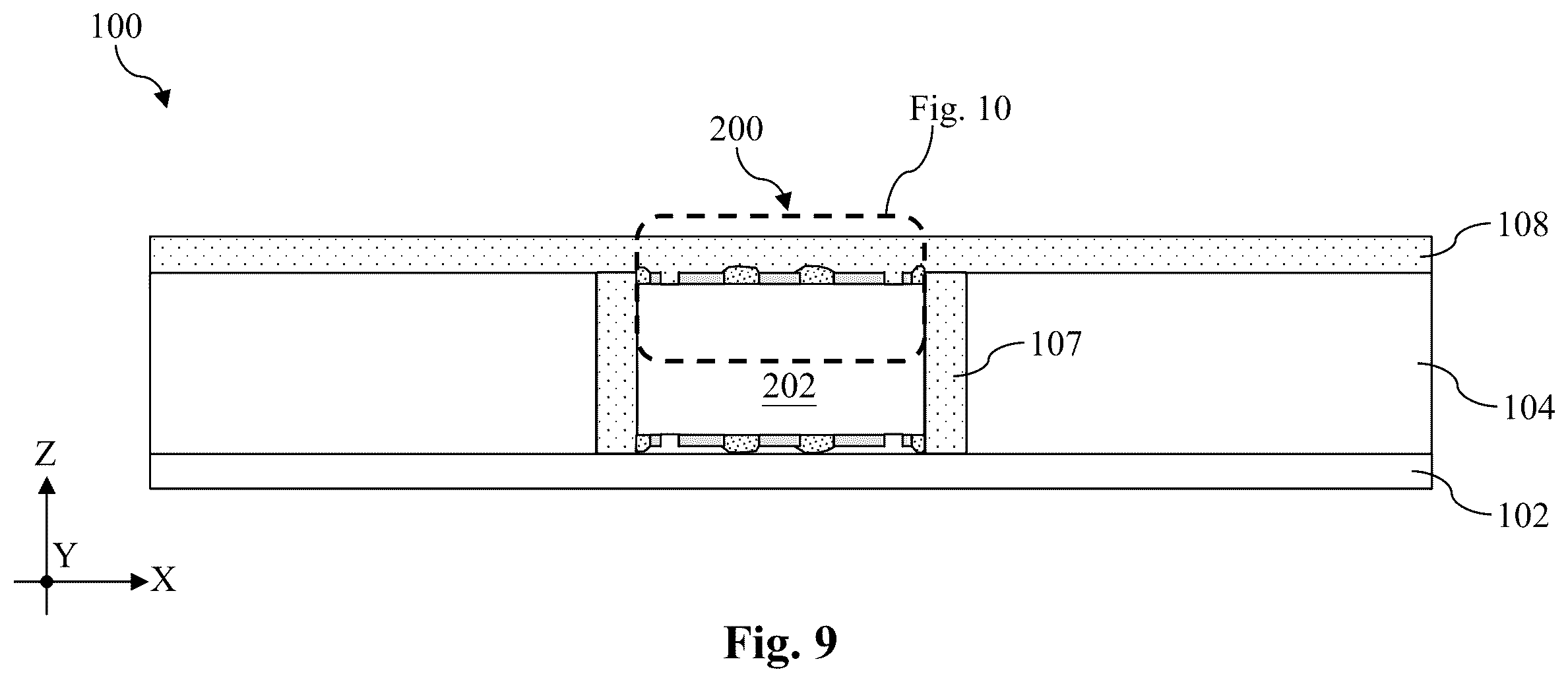 Patent US12588472 Figure 9 – Via accuracy measurement