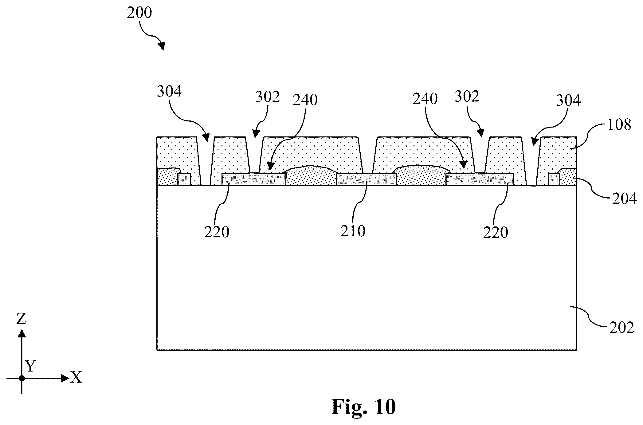 Patent US12588472 Figure 10 – Via accuracy measurement