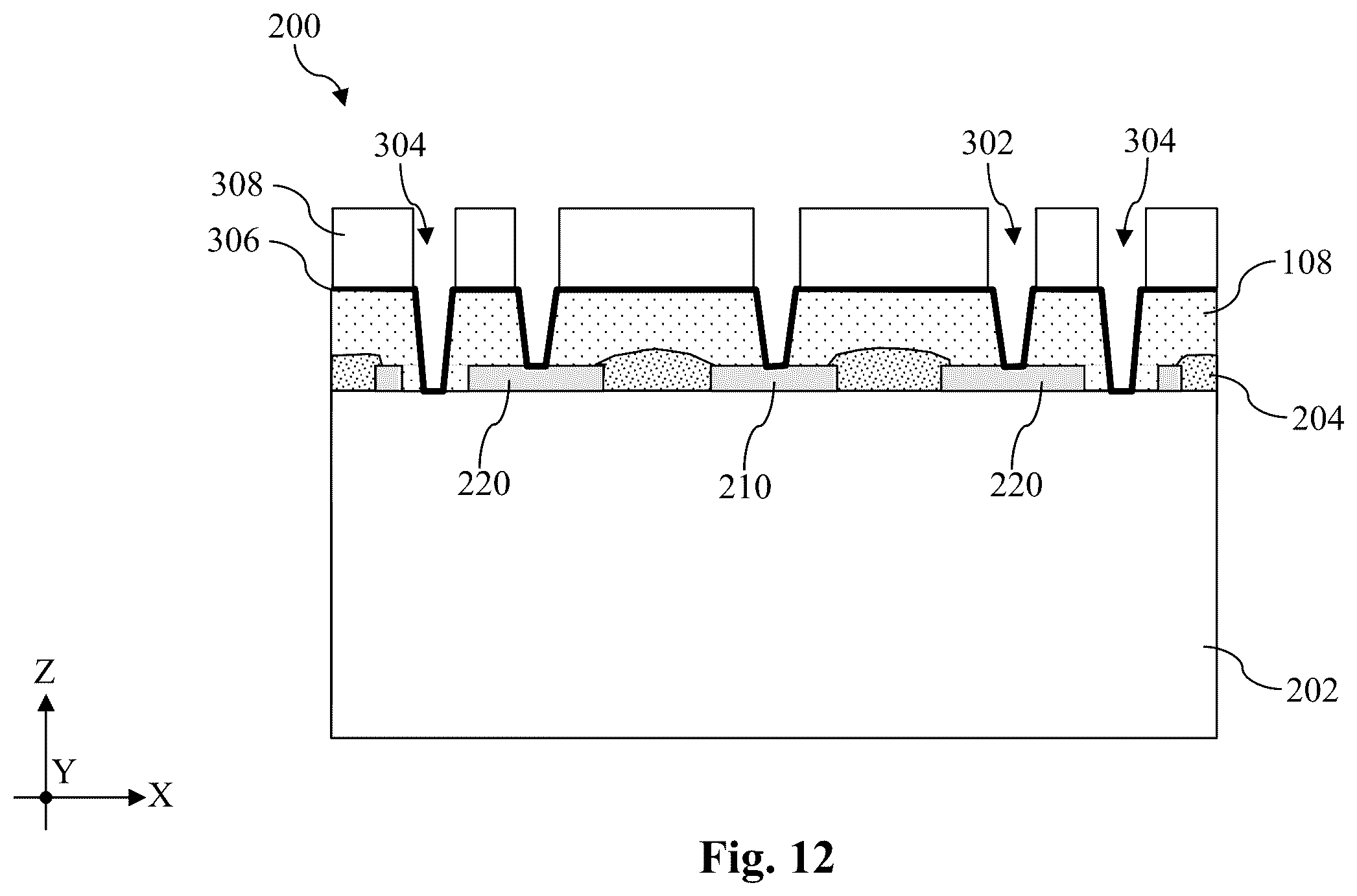 Patent US12588472 Figure 12 – Via accuracy measurement