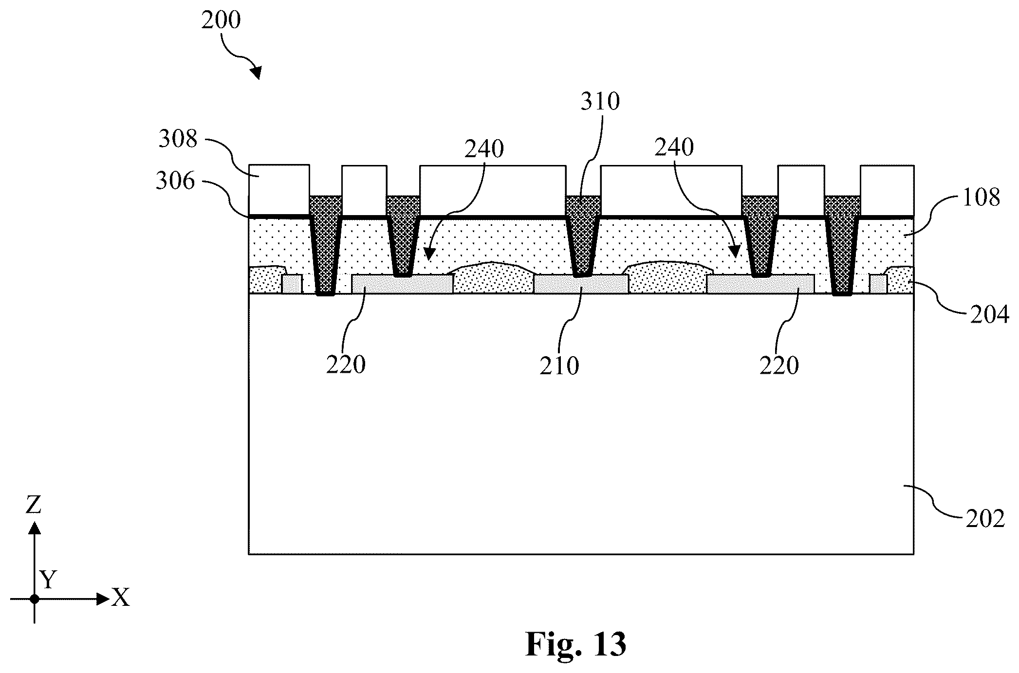 Patent US12588472 Figure 13 – Via accuracy measurement