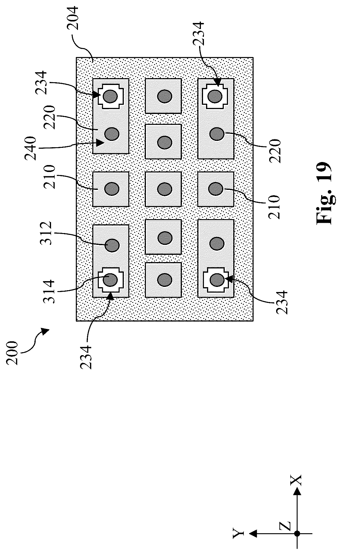 Patent US12588472 Figure 19 – Via accuracy measurement