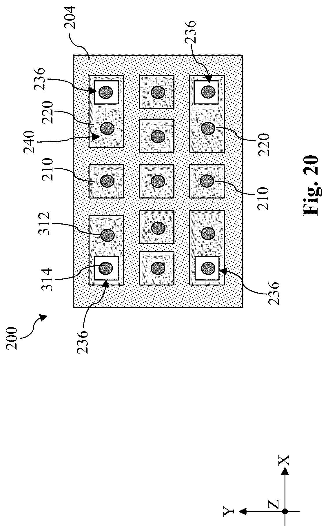 Patent US12588472 Figure 20 – Via accuracy measurement