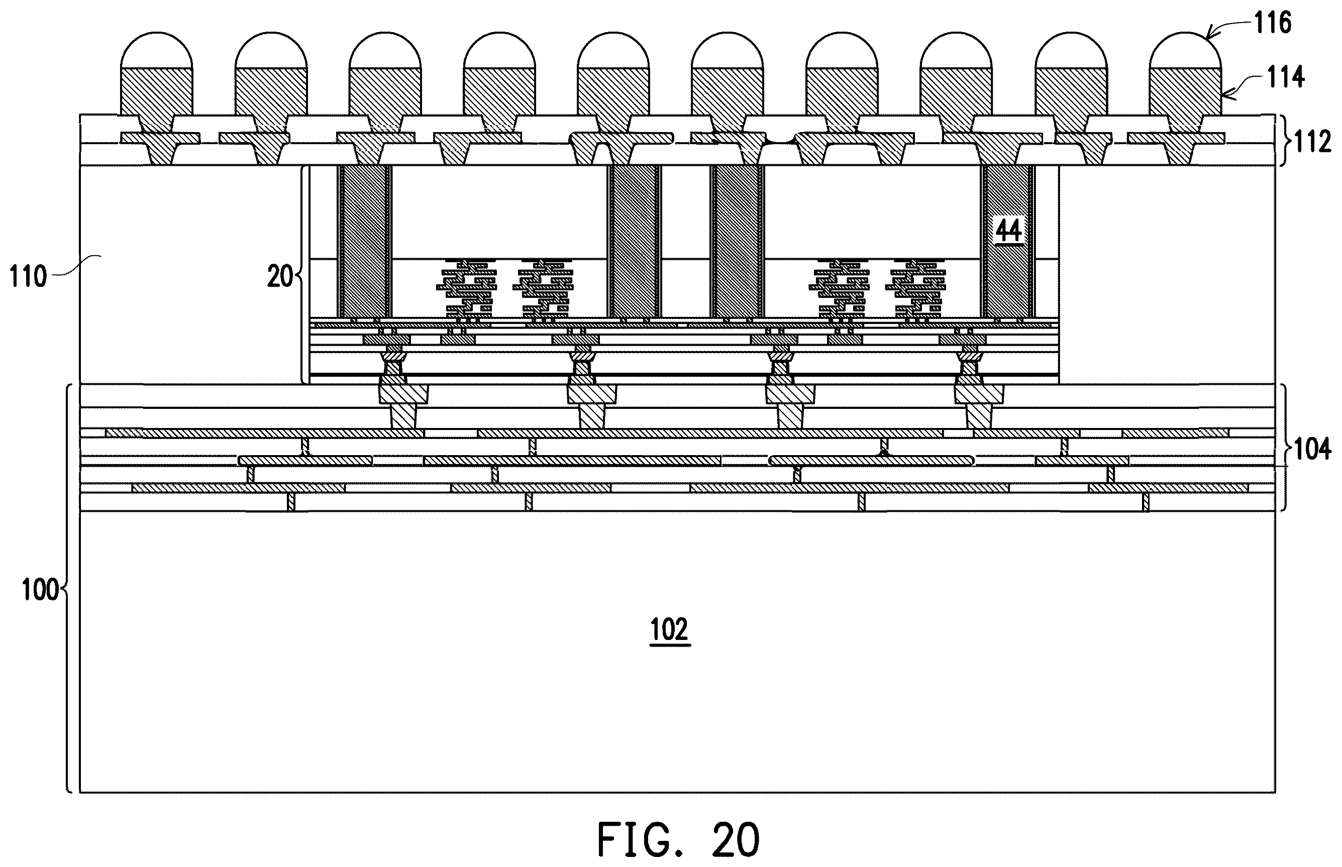 Patent US12588482 Figure 12 – Method for forming semiconductor redistribution structures