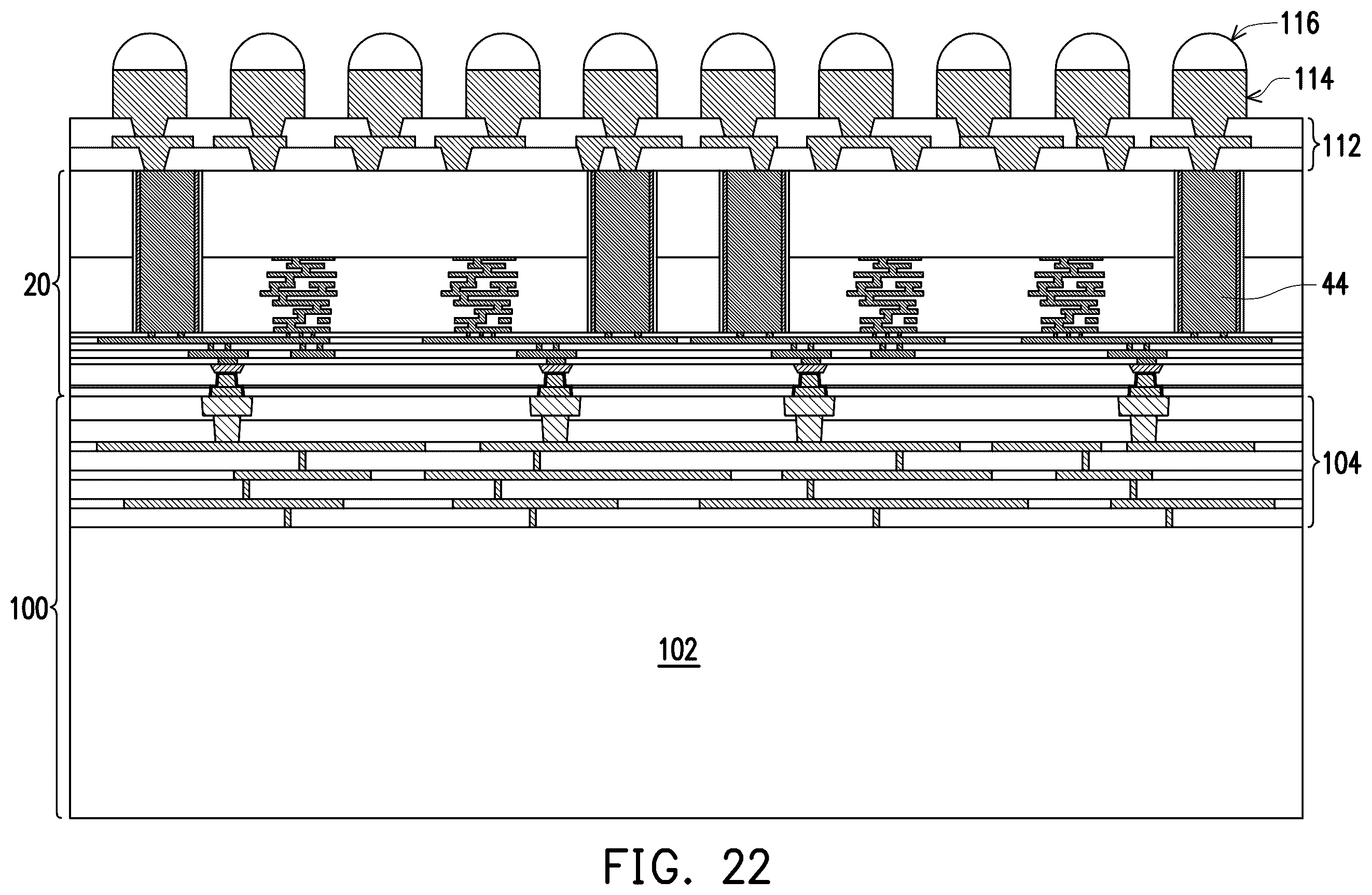 Patent US12588482 Figure 14 – Method for forming semiconductor redistribution structures