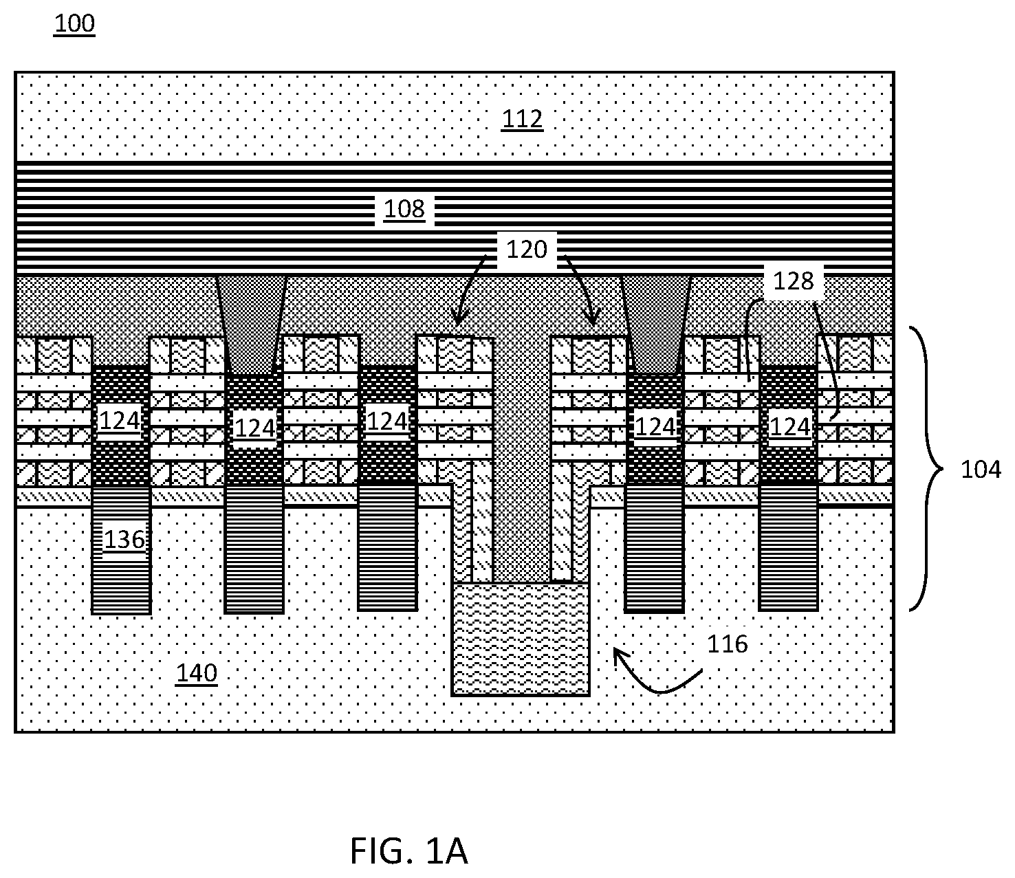 Patent US12588484 — Backside diffusion break — Figure 1