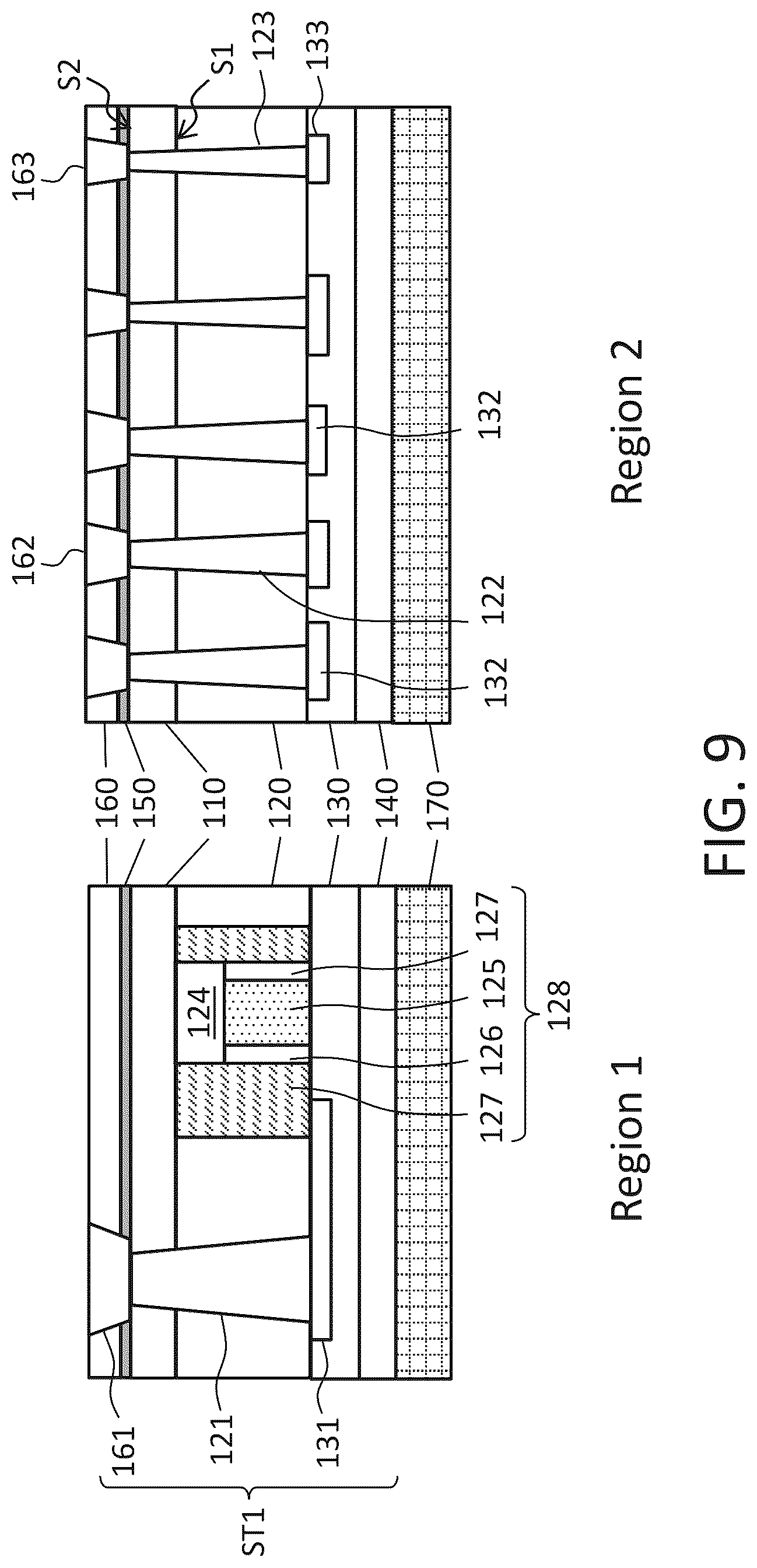 Patent US12588489 Figure 9 – Integrated circuit devices including stacked elements and methods of forming the same