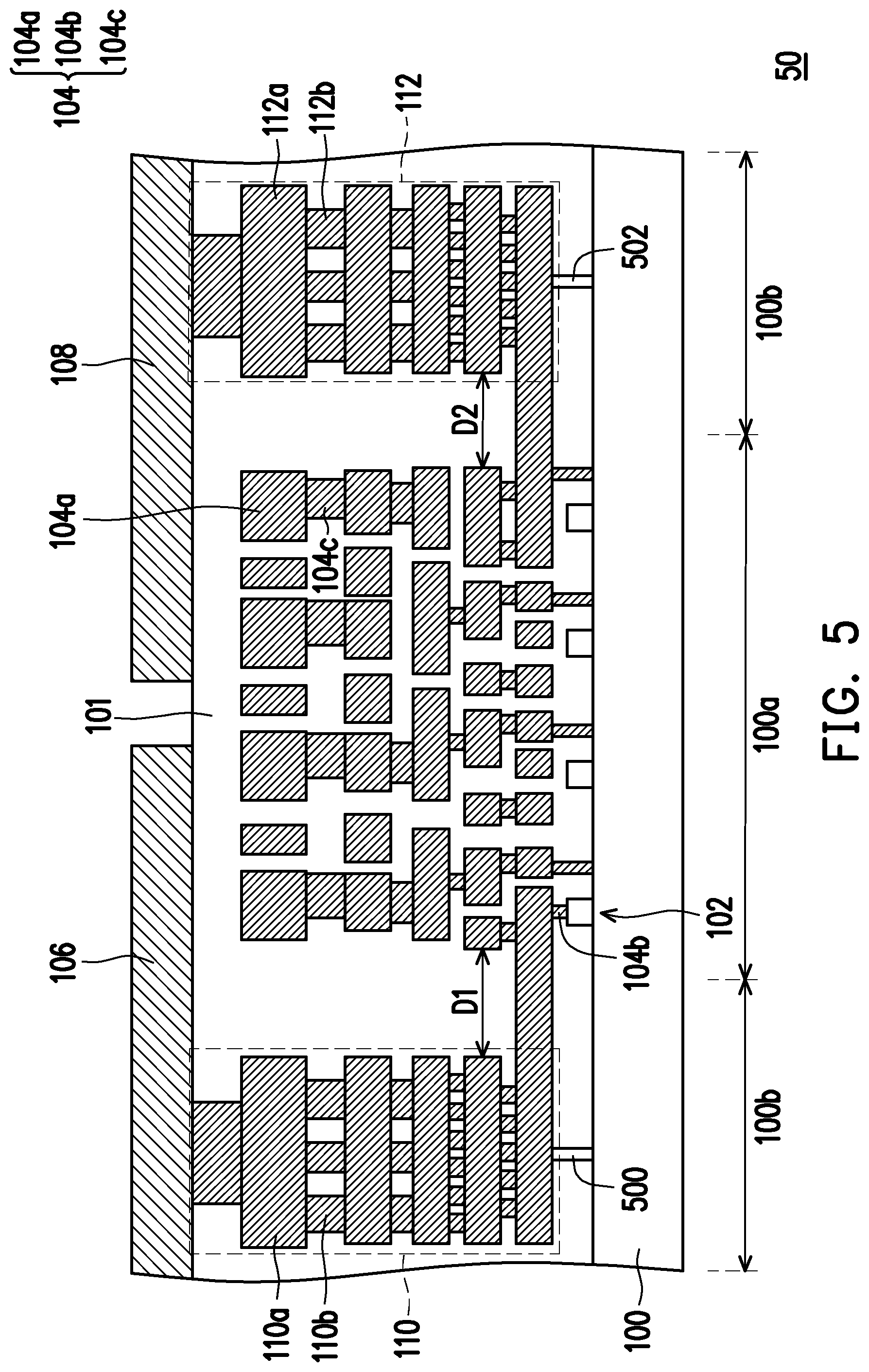Patent US12588490 Figure 8 – Semiconductor structure comprising power deliver network structure