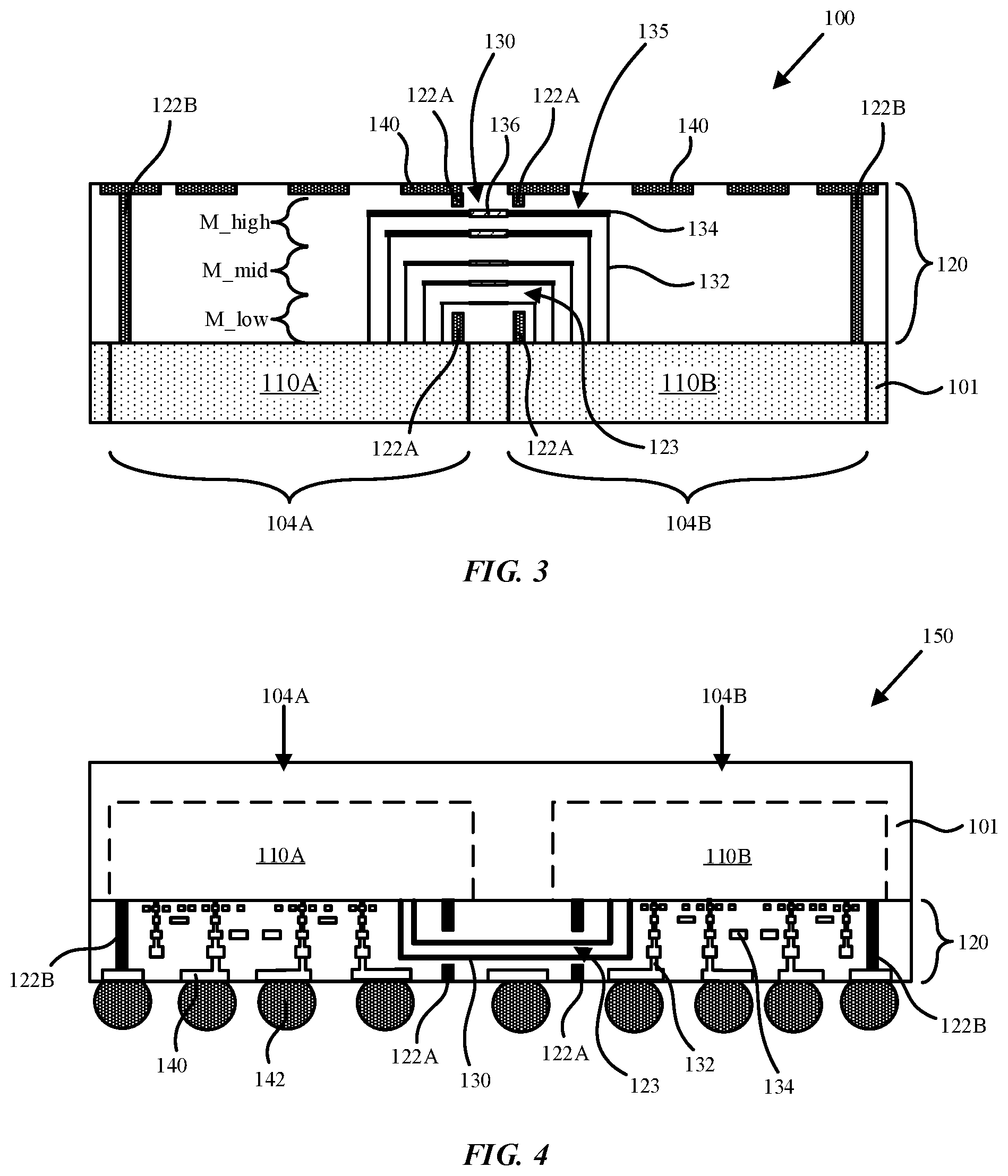 Patent US12588494 Figure 5 – Die stitching and harvesting of arrayed structures