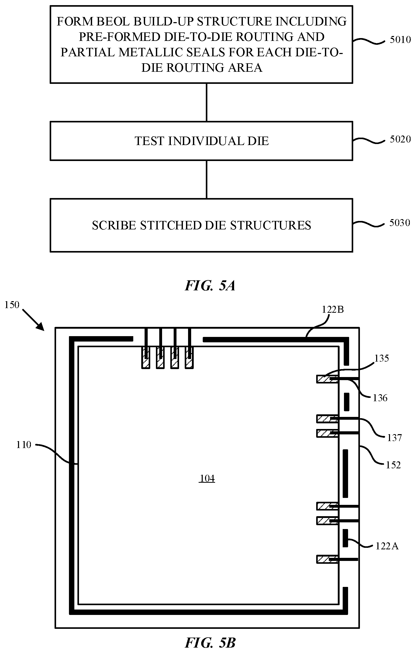 Patent US12588494 Figure 6 – Die stitching and harvesting of arrayed structures