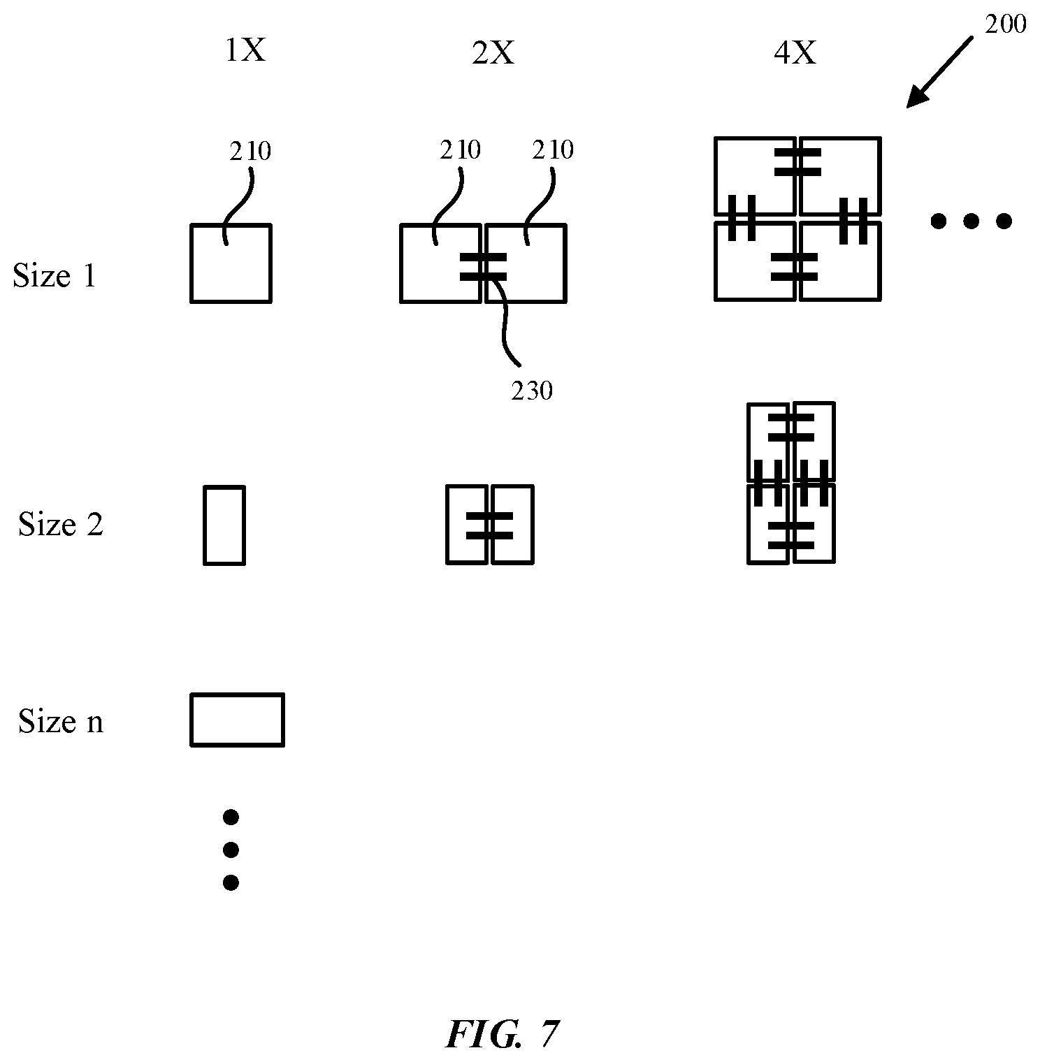 Patent US12588494 Figure 8 – Die stitching and harvesting of arrayed structures