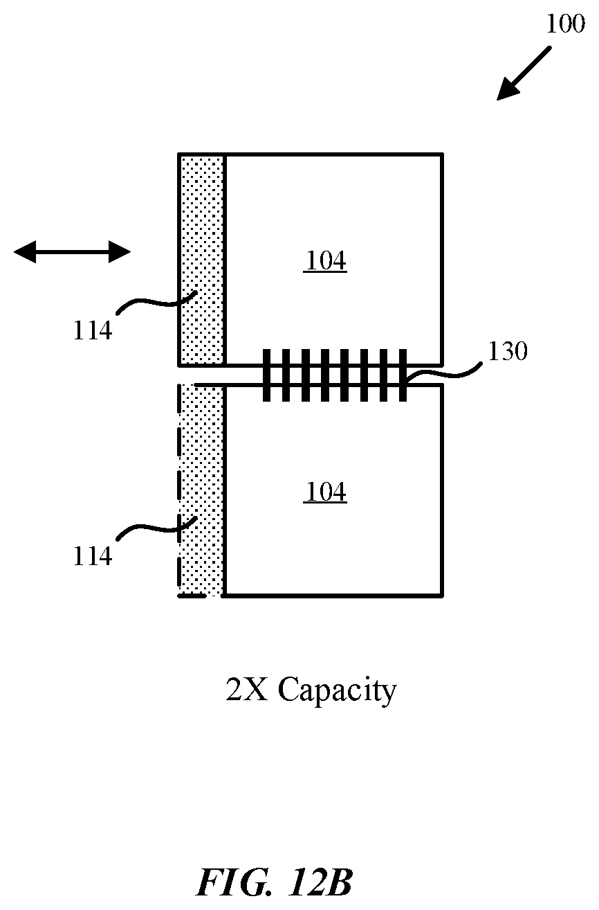 Patent US12588494 Figure 12 – Die stitching and harvesting of arrayed structures