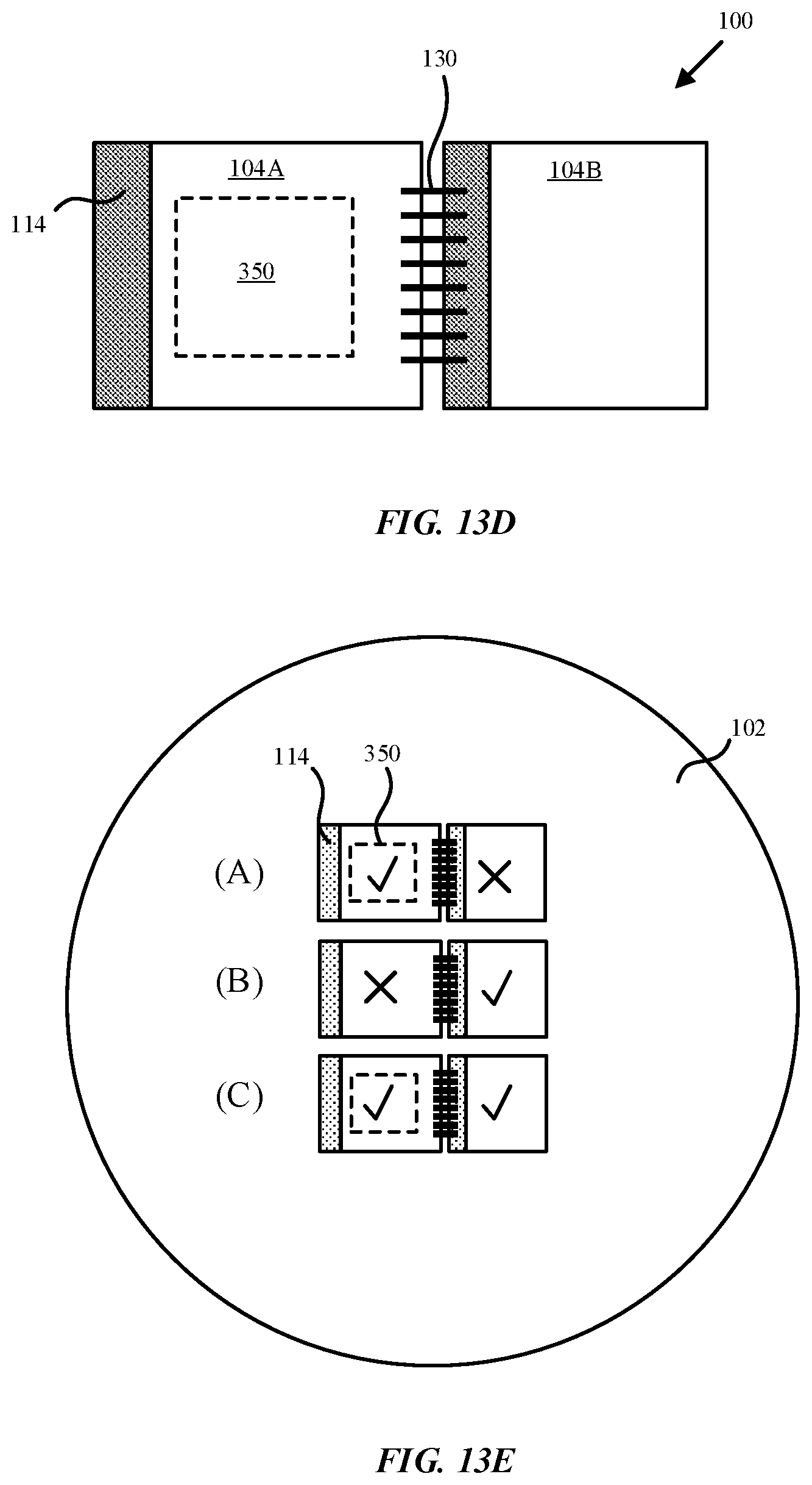 Patent US12588494 Figure 15 – Die stitching and harvesting of arrayed structures