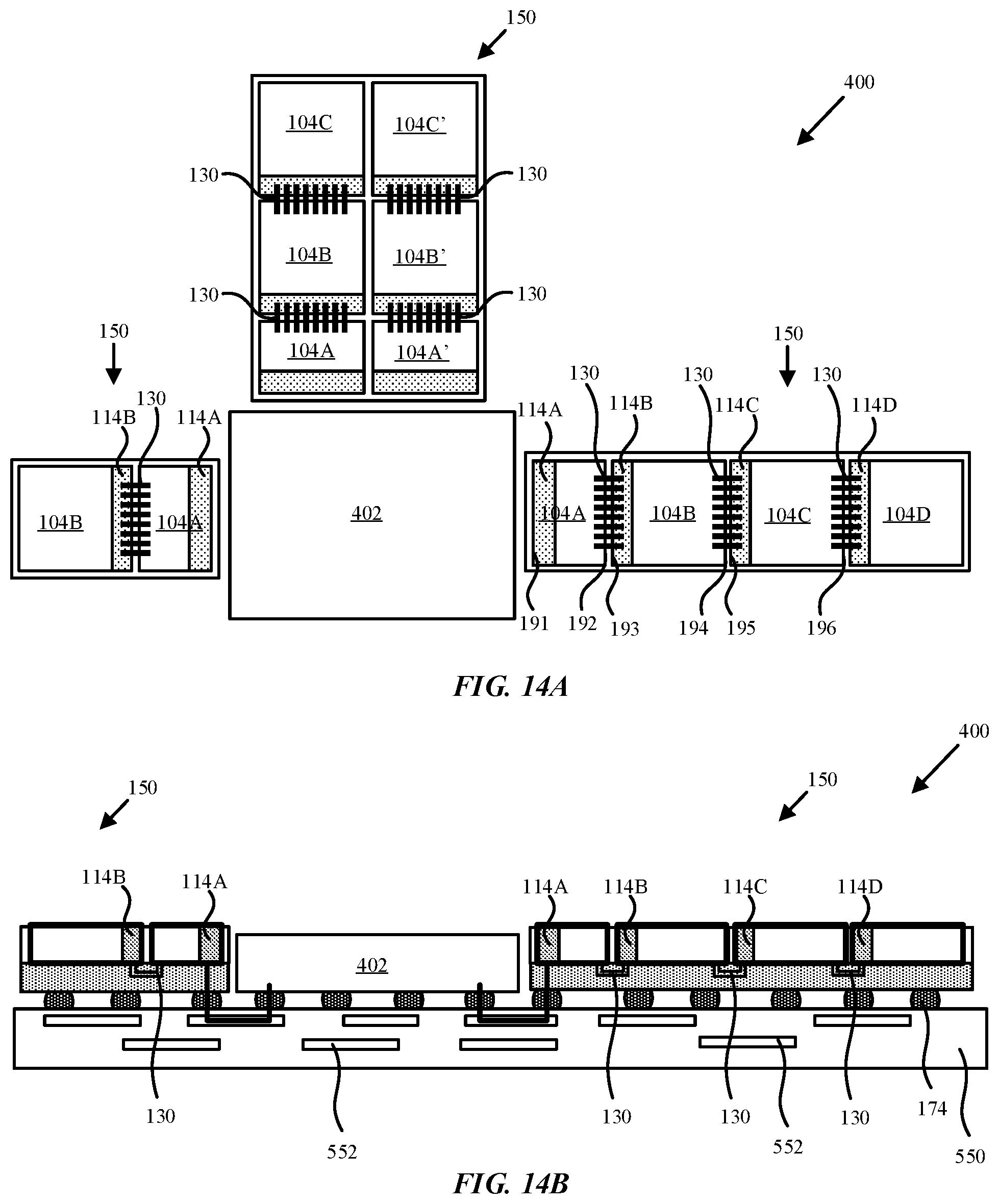 Patent US12588494 Figure 17 – Die stitching and harvesting of arrayed structures
