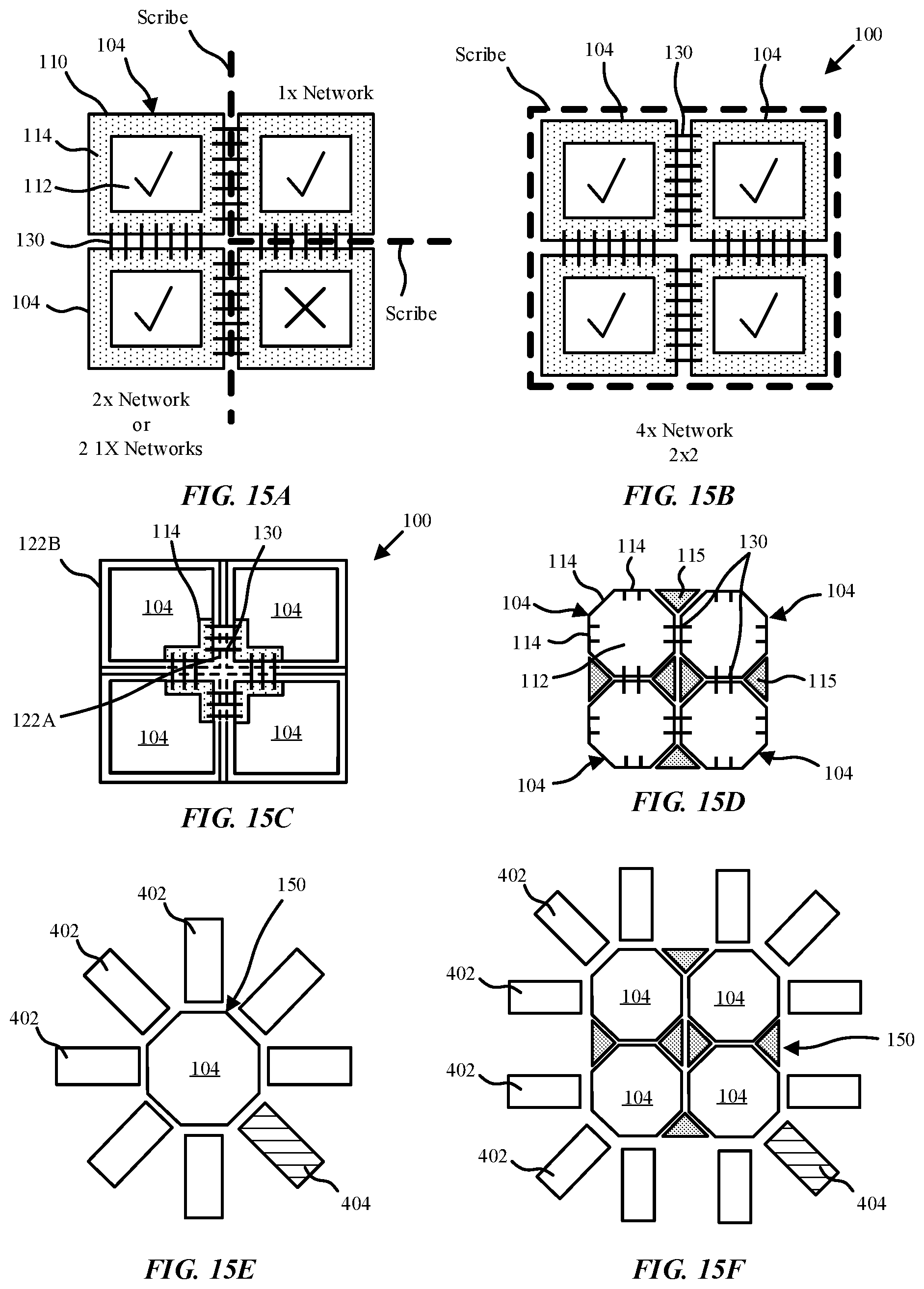 Patent US12588494 Figure 18 – Die stitching and harvesting of arrayed structures