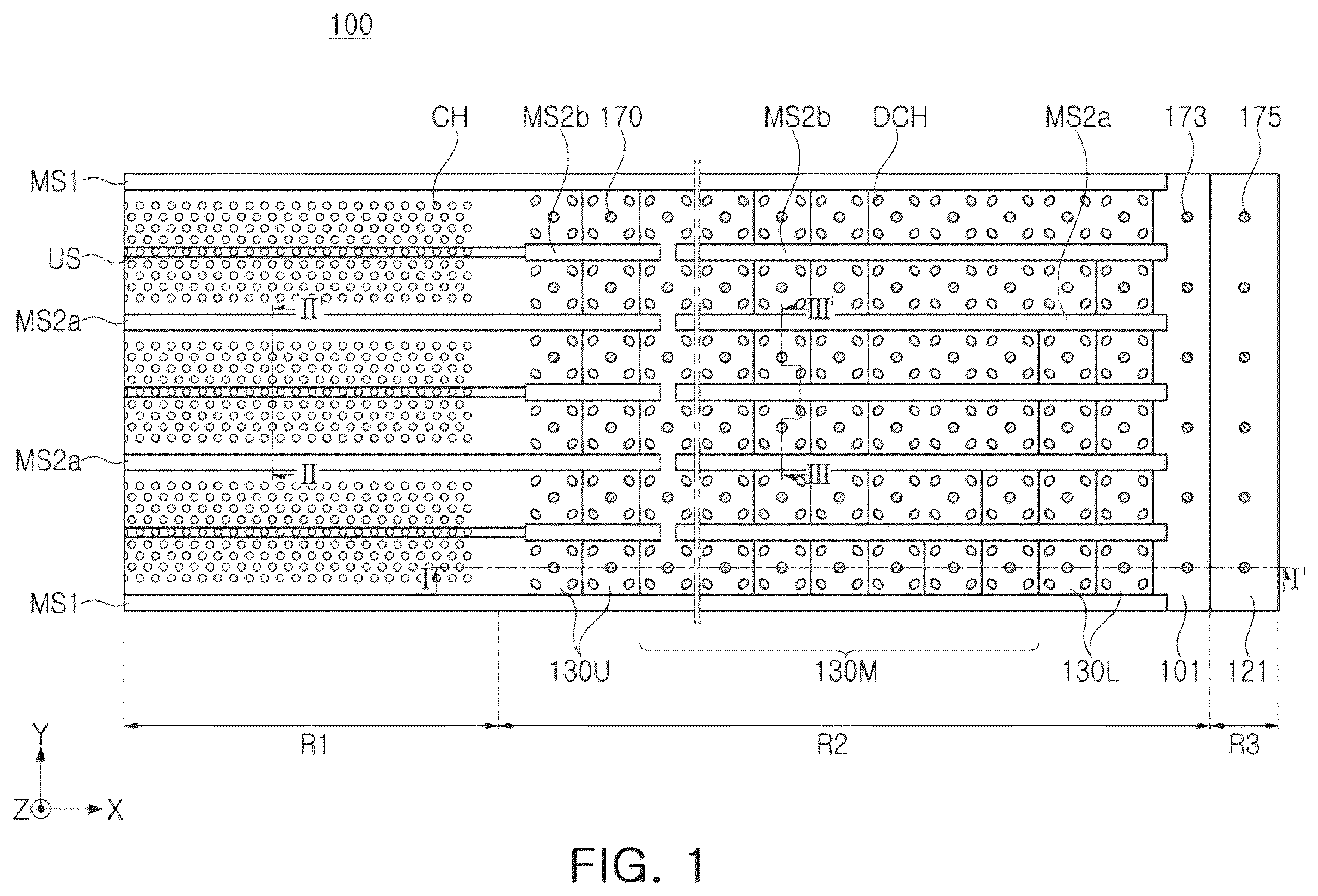 Patent US12588496 Figure 1 – Semiconductor device and data storage system including the same