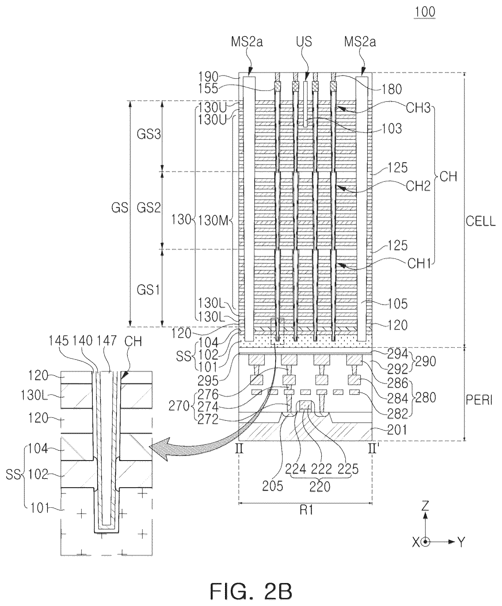 Patent US12588496 Figure 3 – Semiconductor device and data storage system including the same