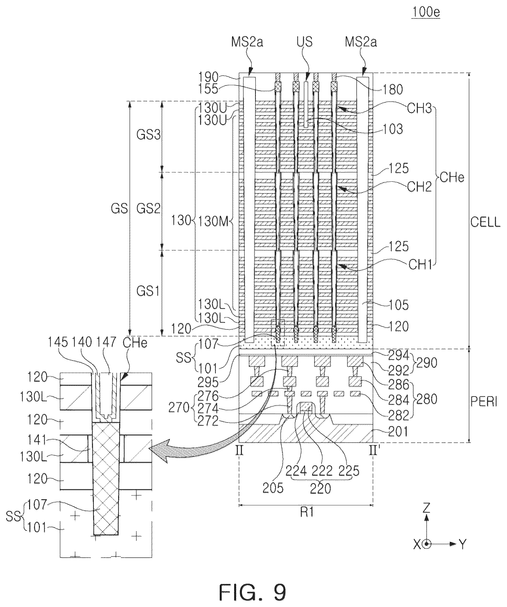 Patent US12588496 Figure 14 – Semiconductor device and data storage system including the same