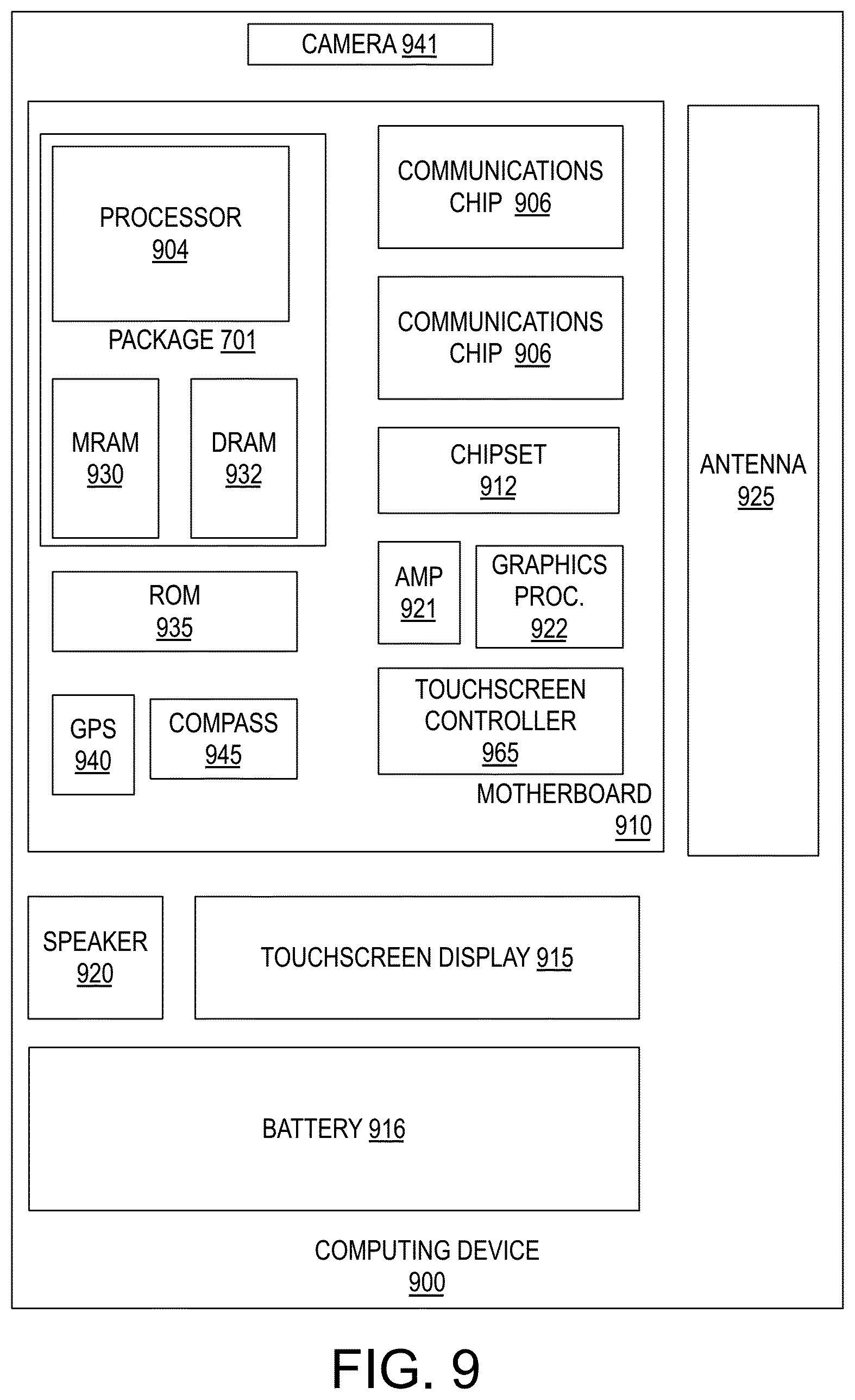 Patent US12588499 Figure 9 – Integrated circuit heat spreader including sealant interface material