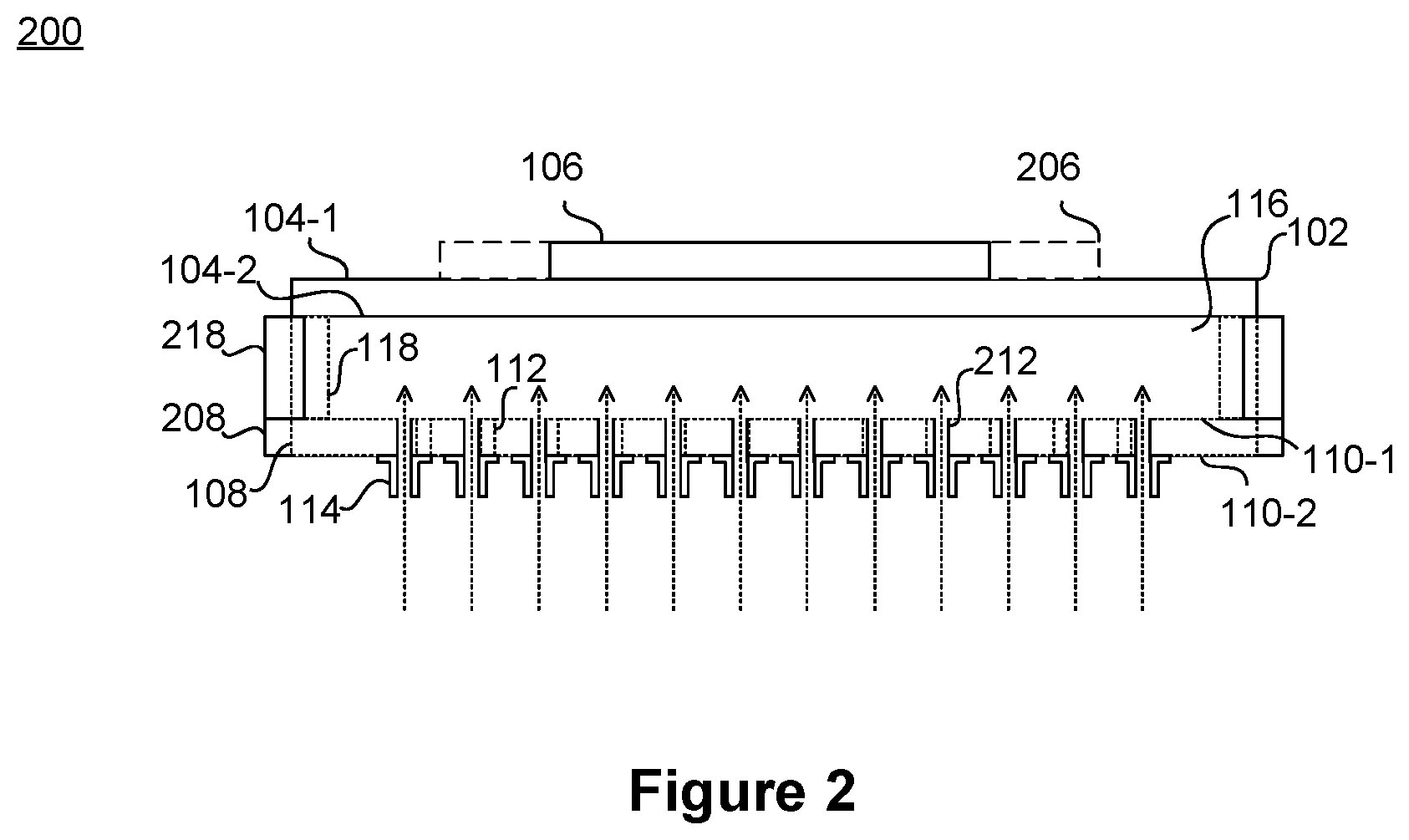 Patent US12588507 Figure 2 – Impingement cooling in high power package