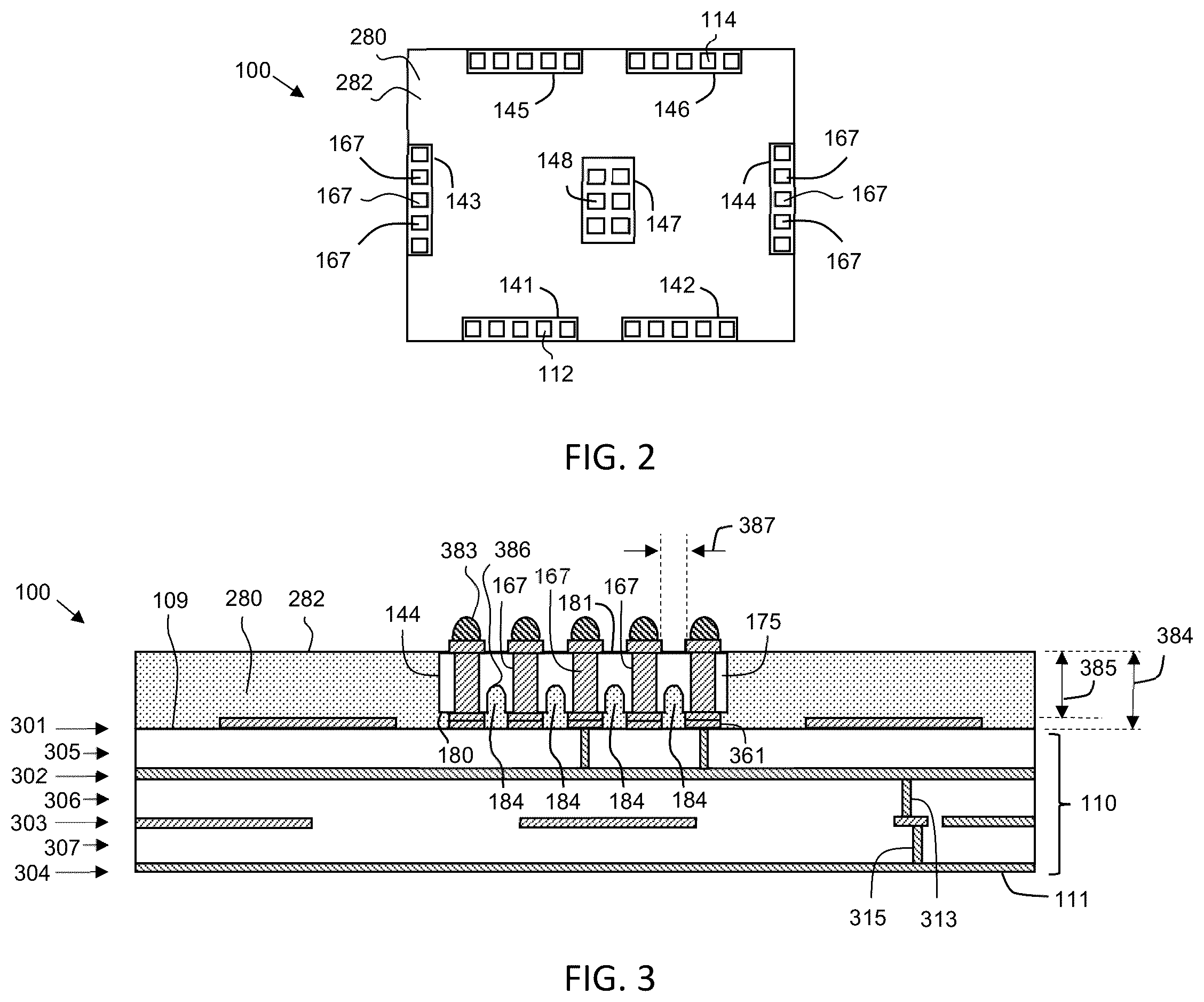 Patent US12588509 Figure 2 – Terminal interposers with mold flow channels, circuit modules including such terminal interposers, and associated methods