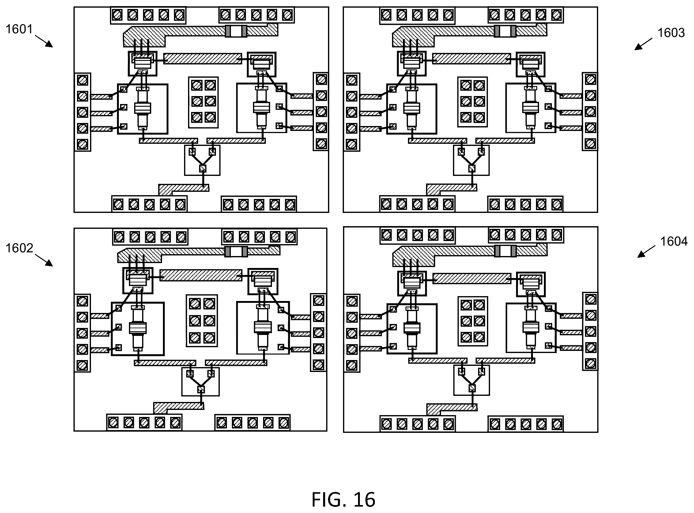 Patent US12588509 Figure 13 – Terminal interposers with mold flow channels, circuit modules including such terminal interposers, and associated methods
