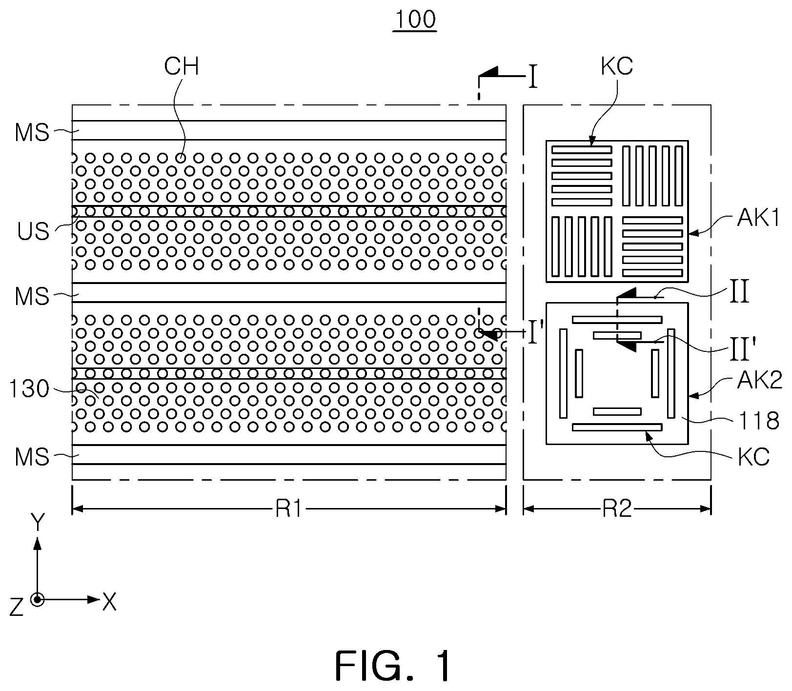 Patent US12588516 Figure 1 – Semiconductor devices and data storage systems including the same