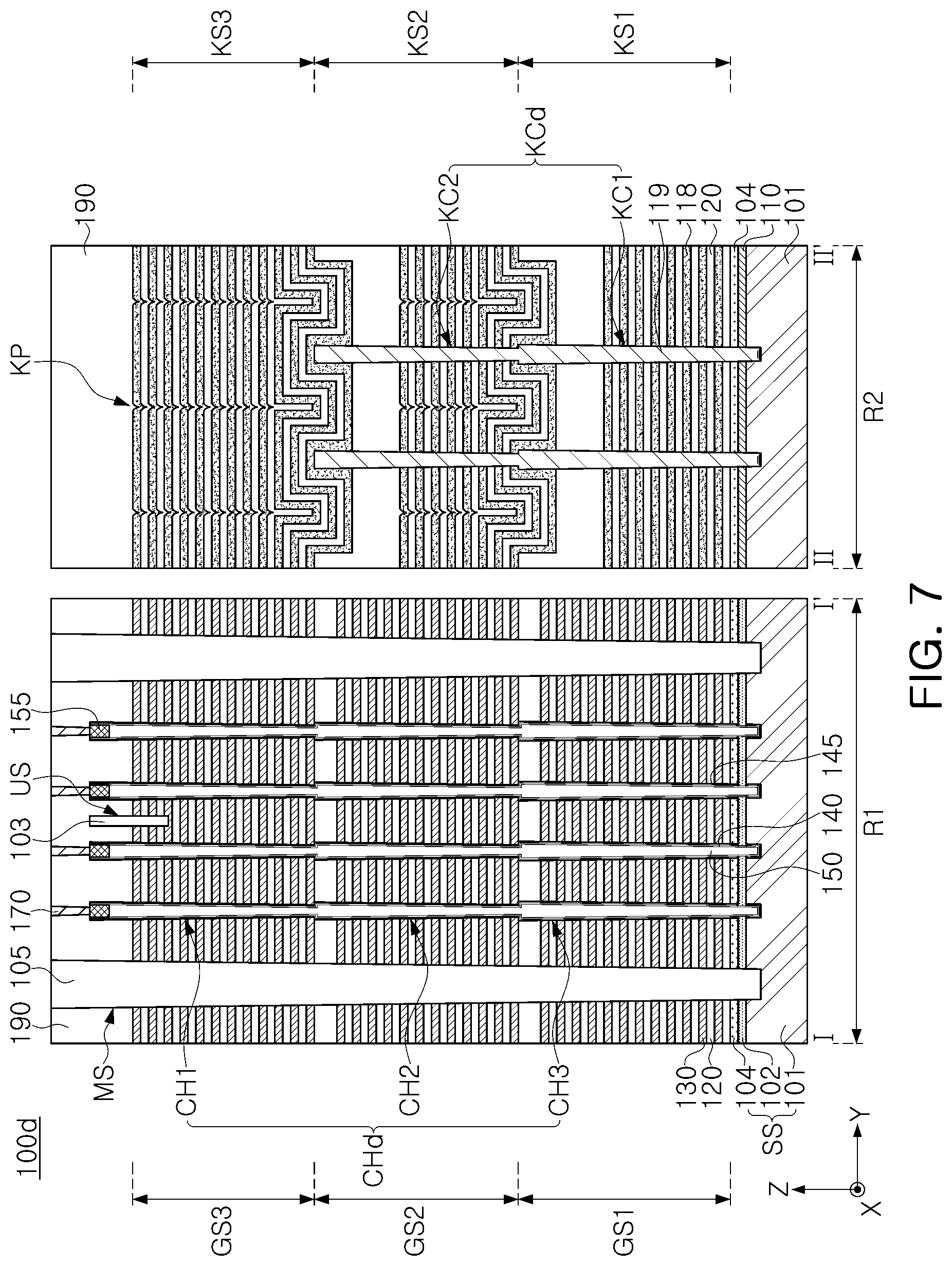 Patent US12588516 Figure 7 – Semiconductor devices and data storage systems including the same