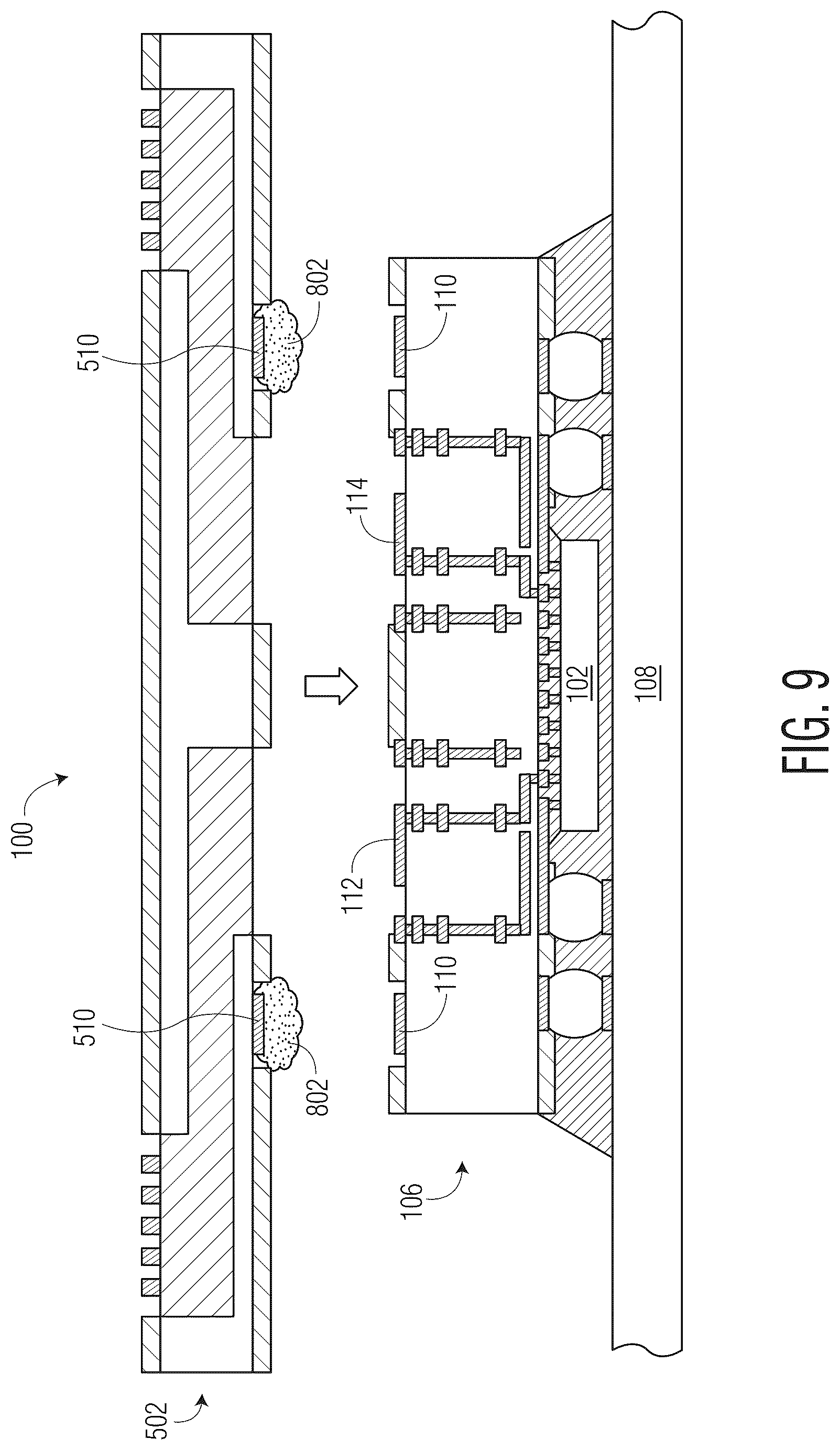 Patent US12588517 Figure 9 – Semiconductor device with self-aligned waveguide and method therefor