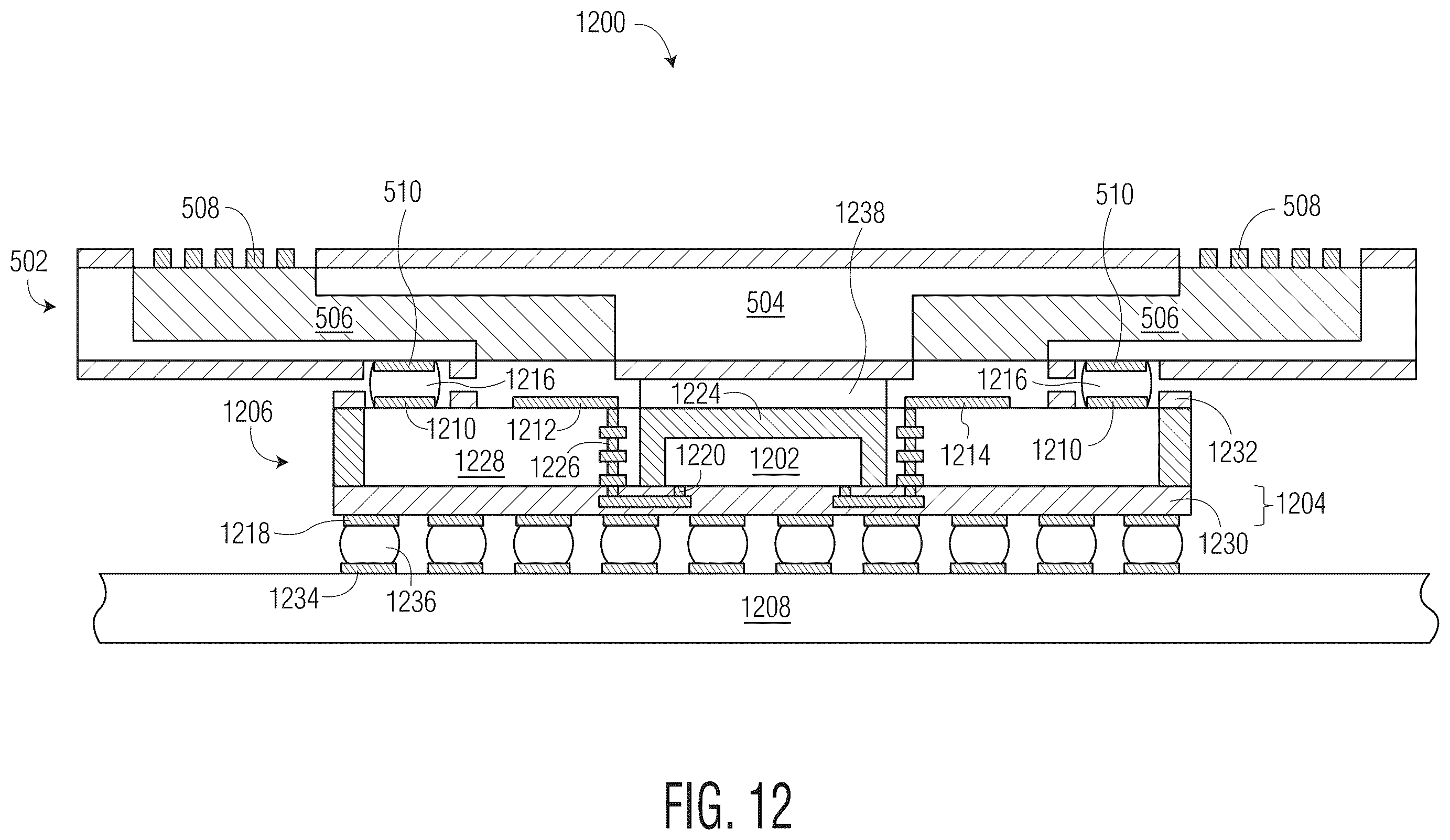 Patent US12588517 Figure 12 – Semiconductor device with self-aligned waveguide and method therefor