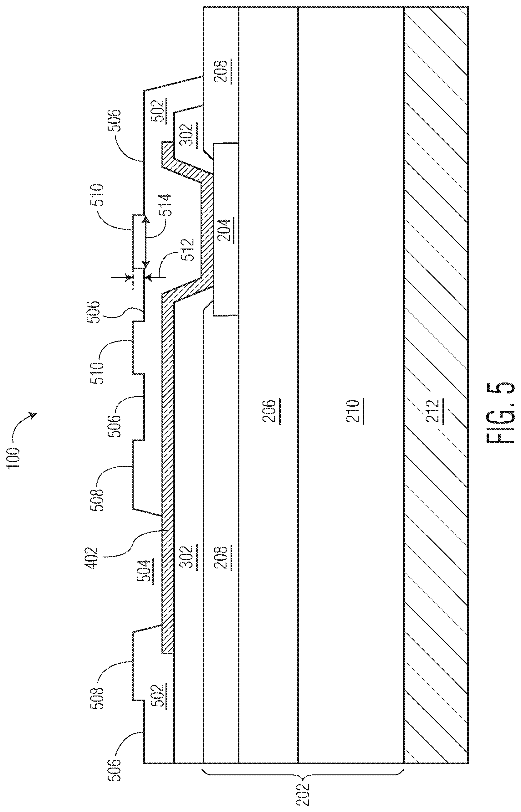 Patent US12588518 Figure 5 – Semiconductor device with reinforced dielectric and method therefor