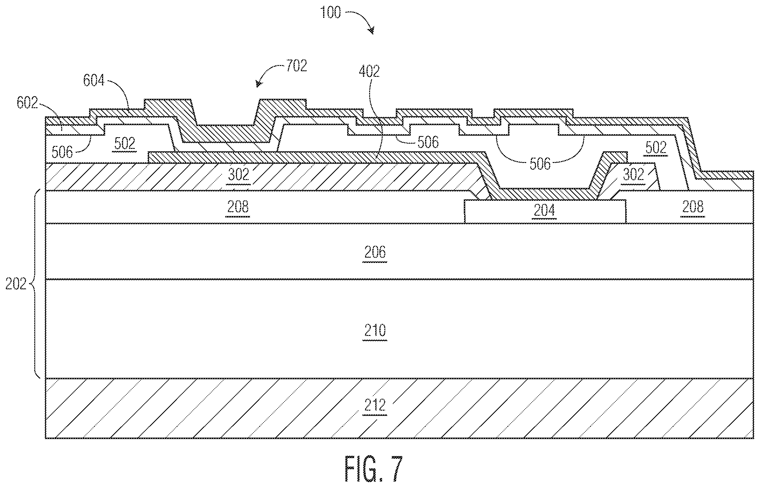Patent US12588518 Figure 7 – Semiconductor device with reinforced dielectric and method therefor