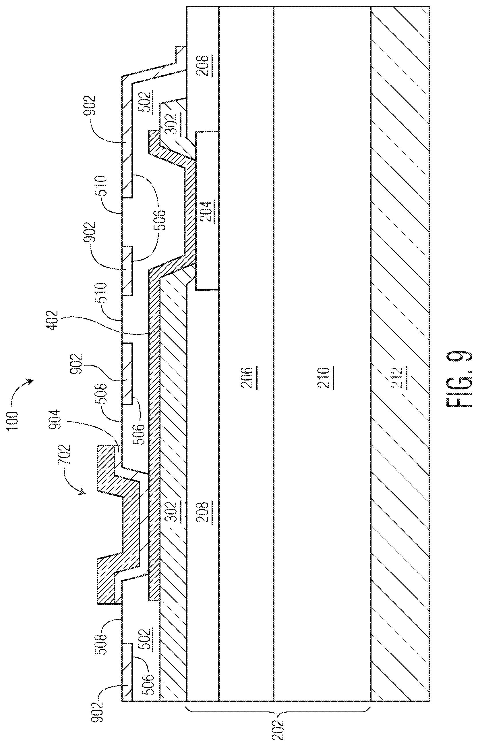 Patent US12588518 Figure 9 – Semiconductor device with reinforced dielectric and method therefor