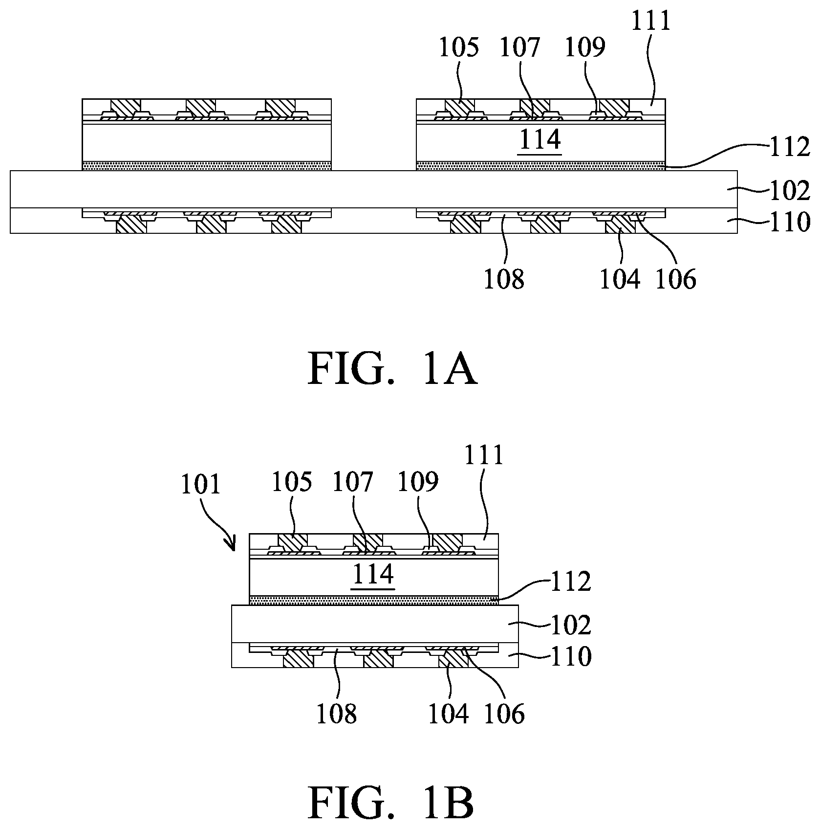 Patent US12588522 Figure 1 – Semiconductor package structure