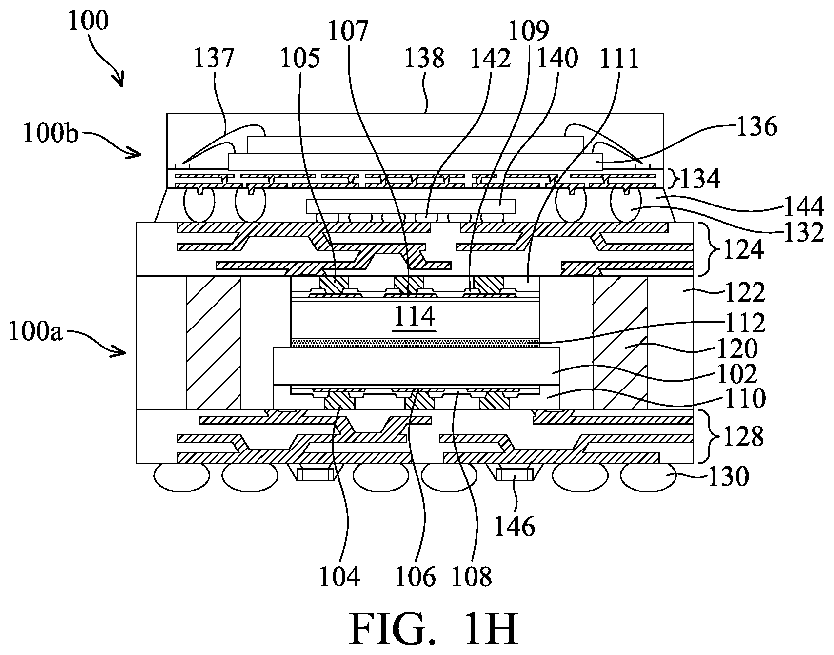 Patent US12588522 Figure 6 – Semiconductor package structure