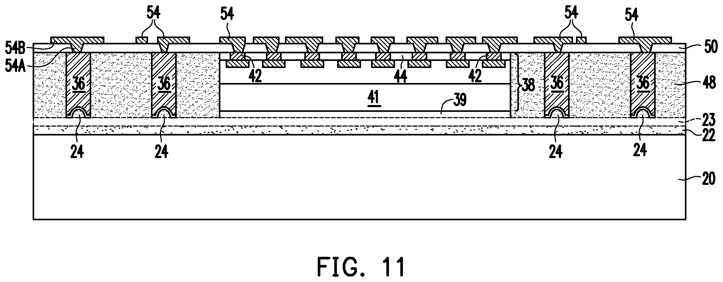 Patent US12588523 Figure 15 – InFO-POP structures with TIVs having cavities